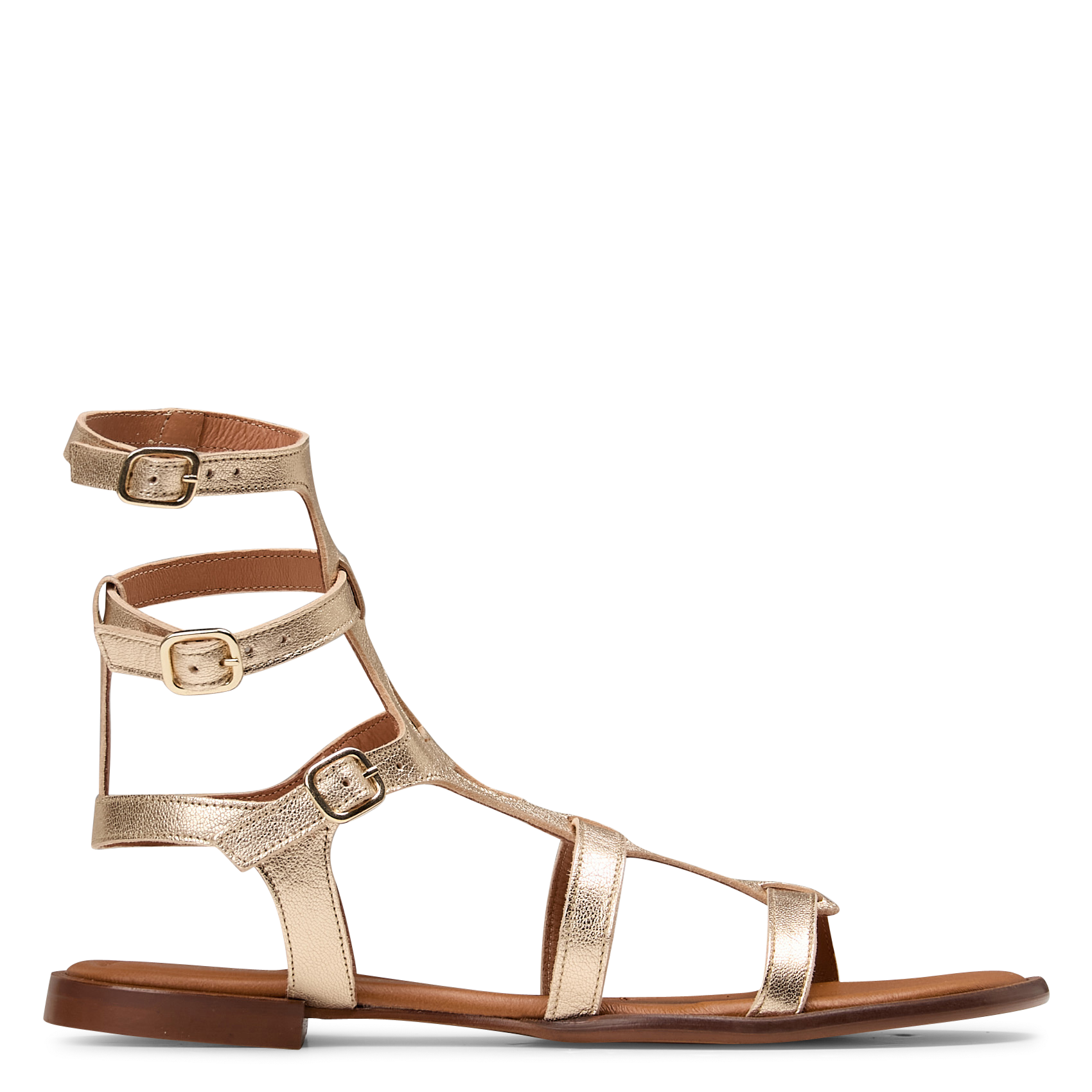 Spartiates en cuir métallisé MELLOW YELLOW