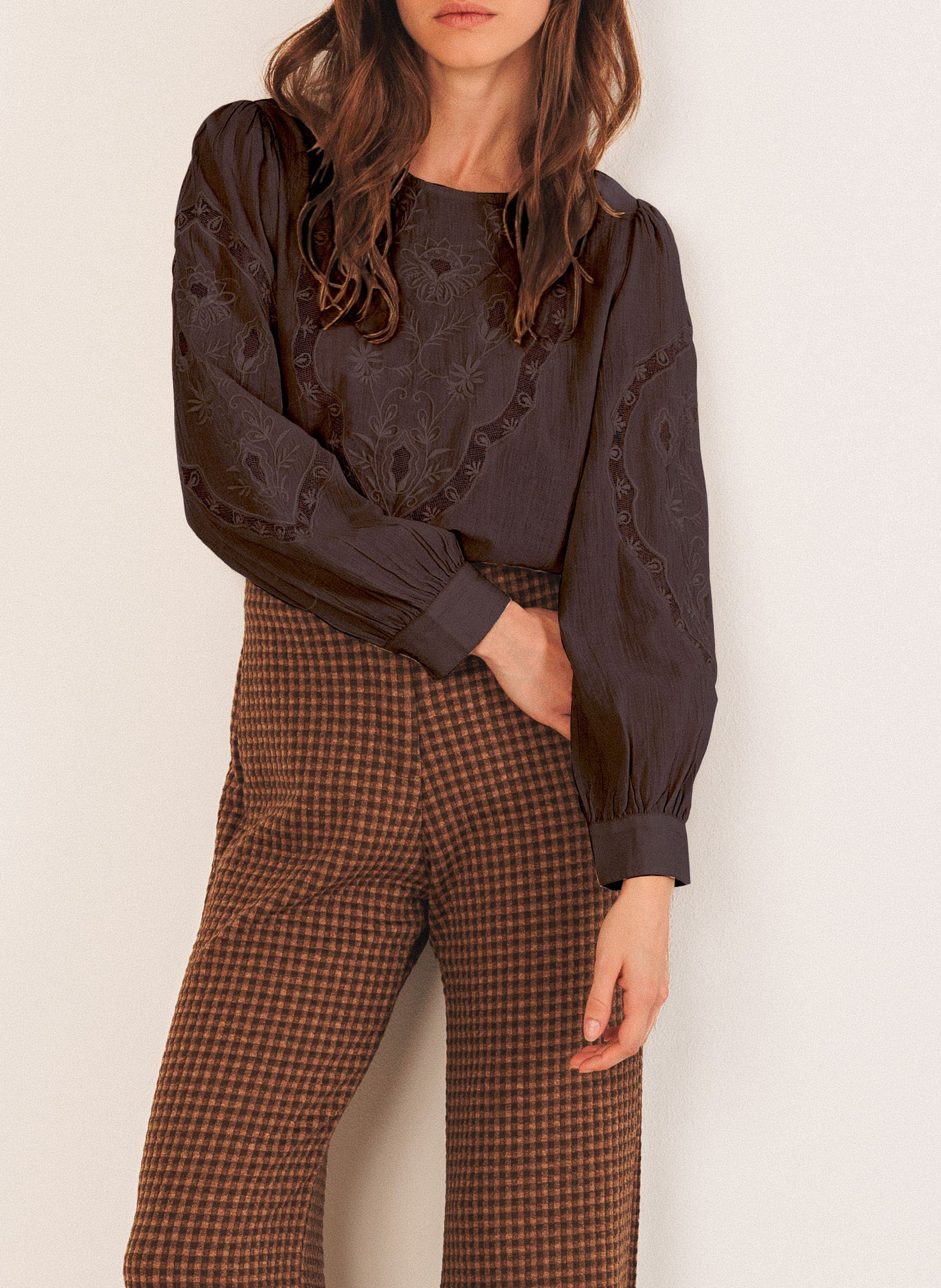 Top droit col rond en coton bio INDI & COLD