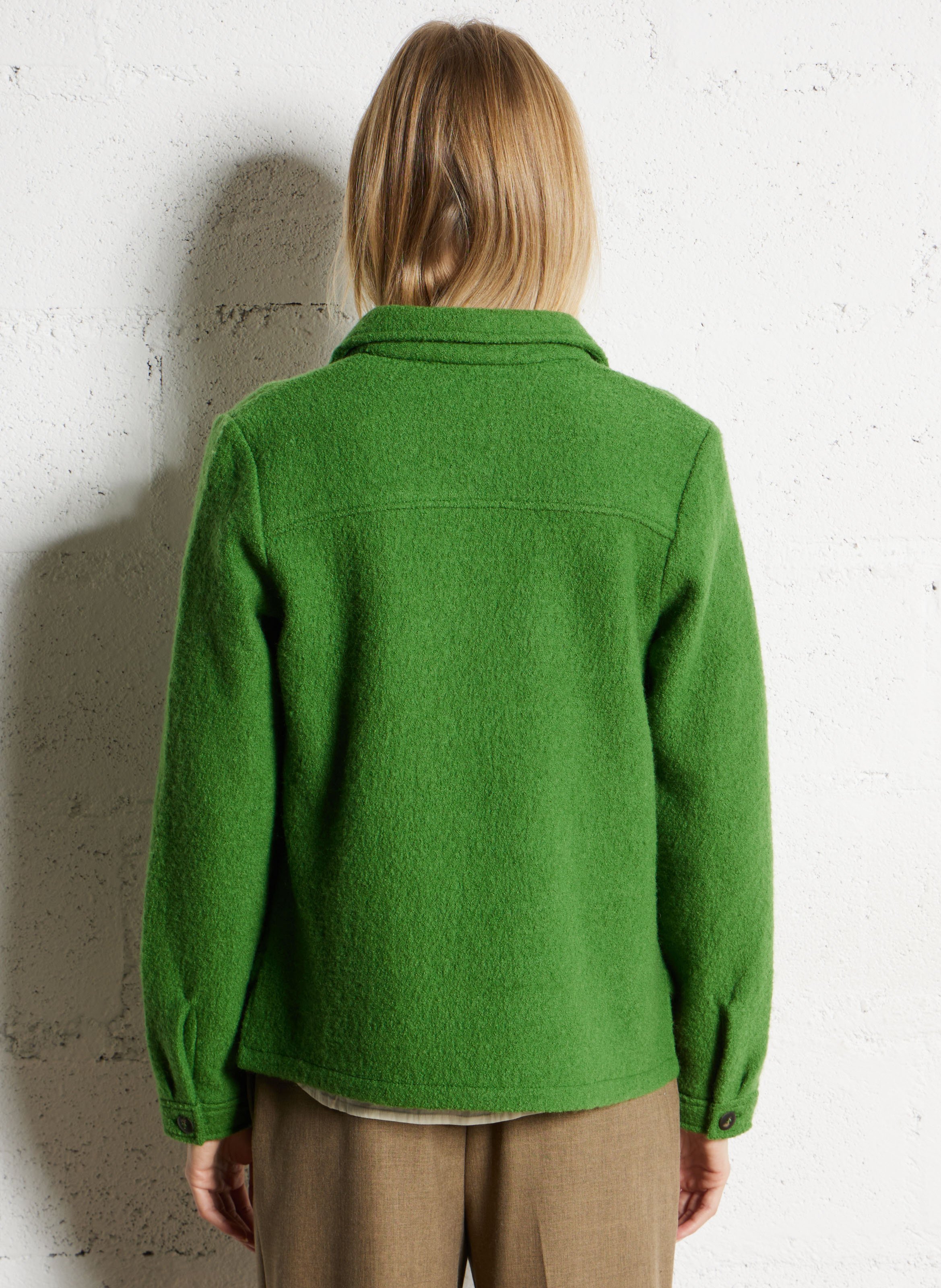 Veste droite en laine NICE THINGS Vert