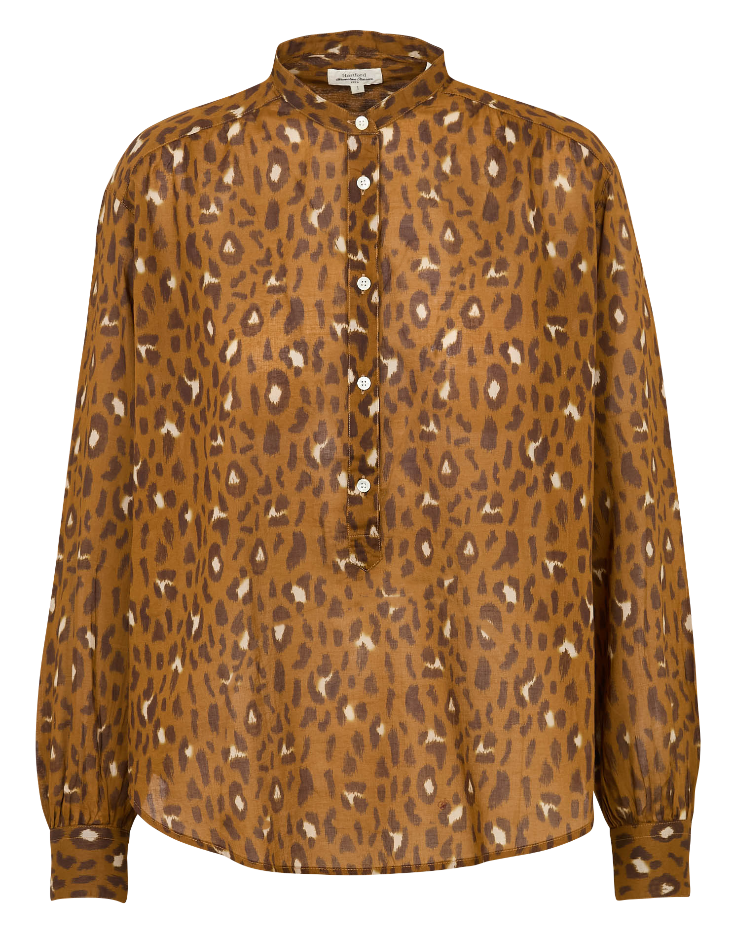 Baumwollbluse mit Rundhalskragen HARTFORD Mehrfarbig