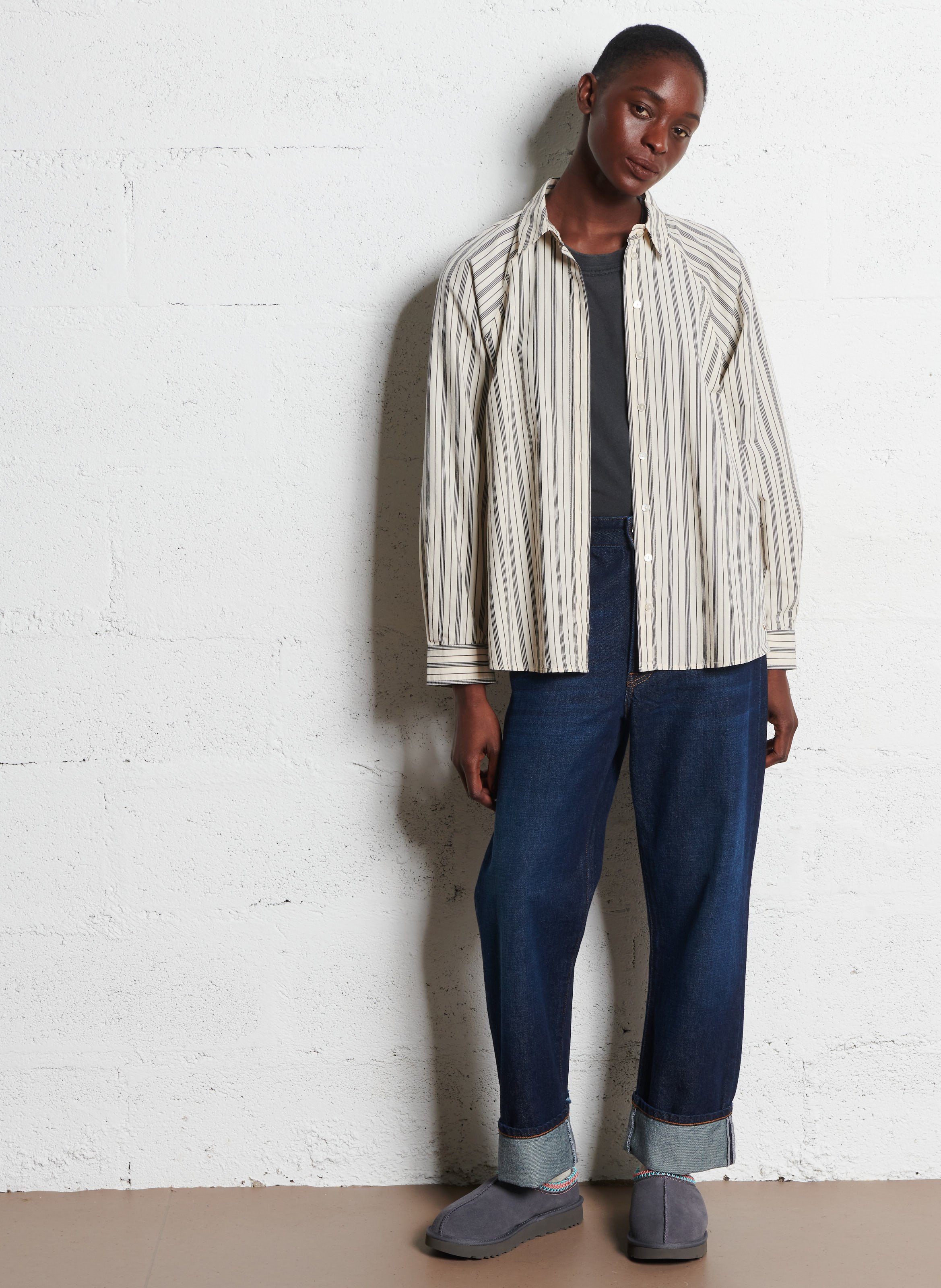 Leather-mix clogs UGG Silver