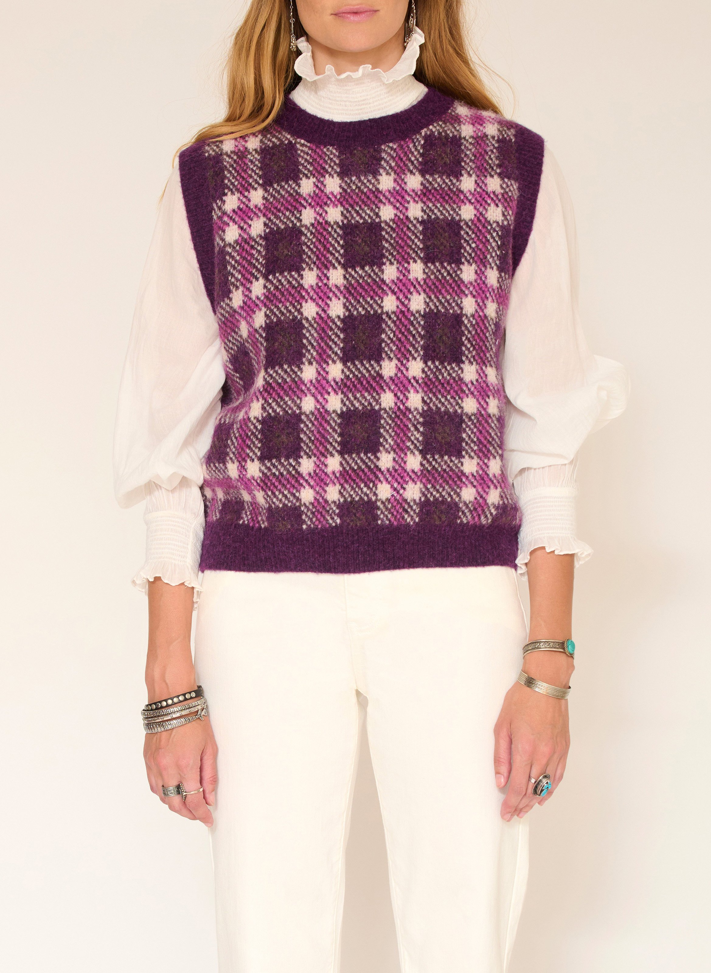 Pull oversize en laine mélangée MKT Violet