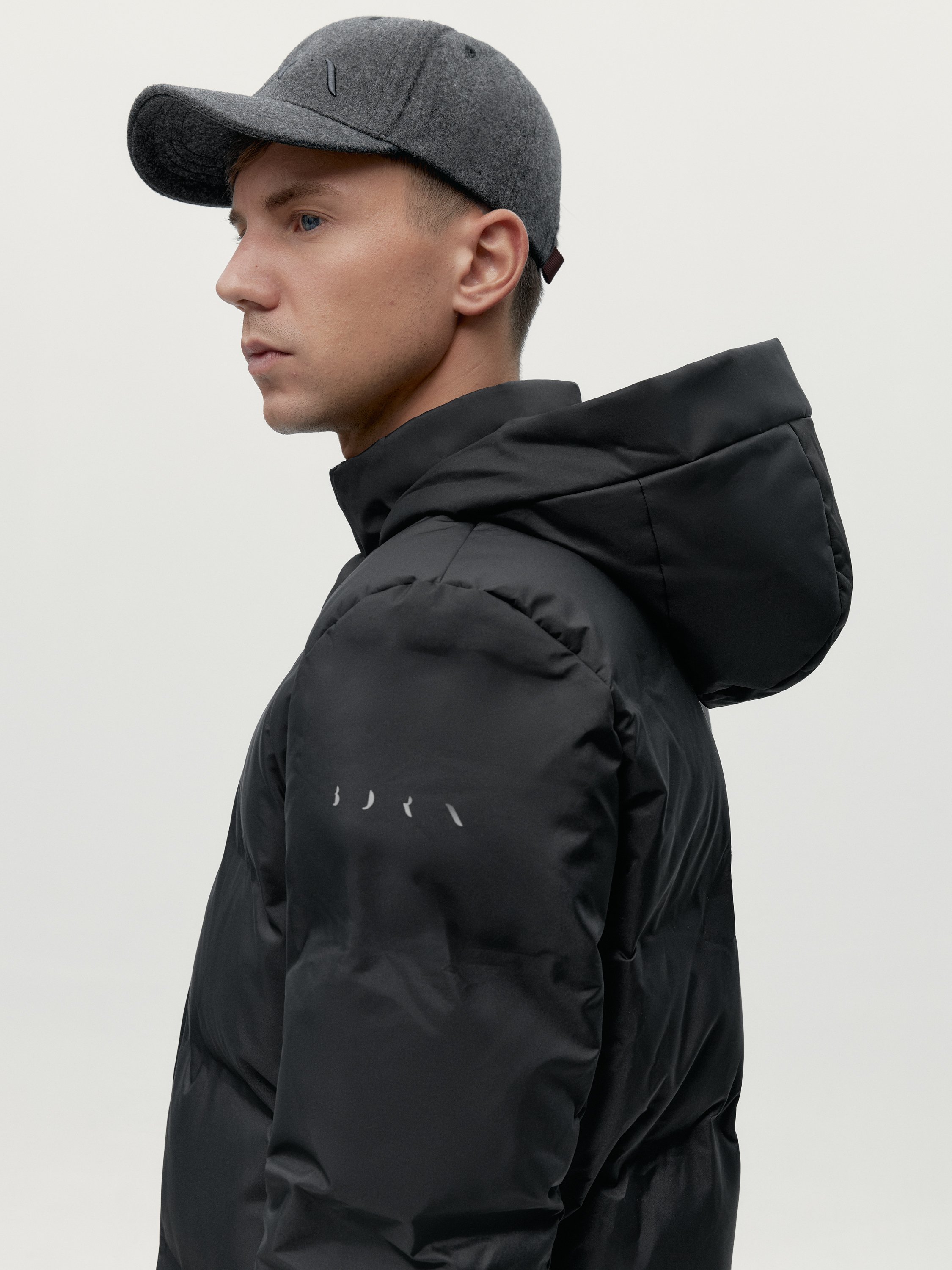 Winter coat with hood BORN LIVING YOGA Black