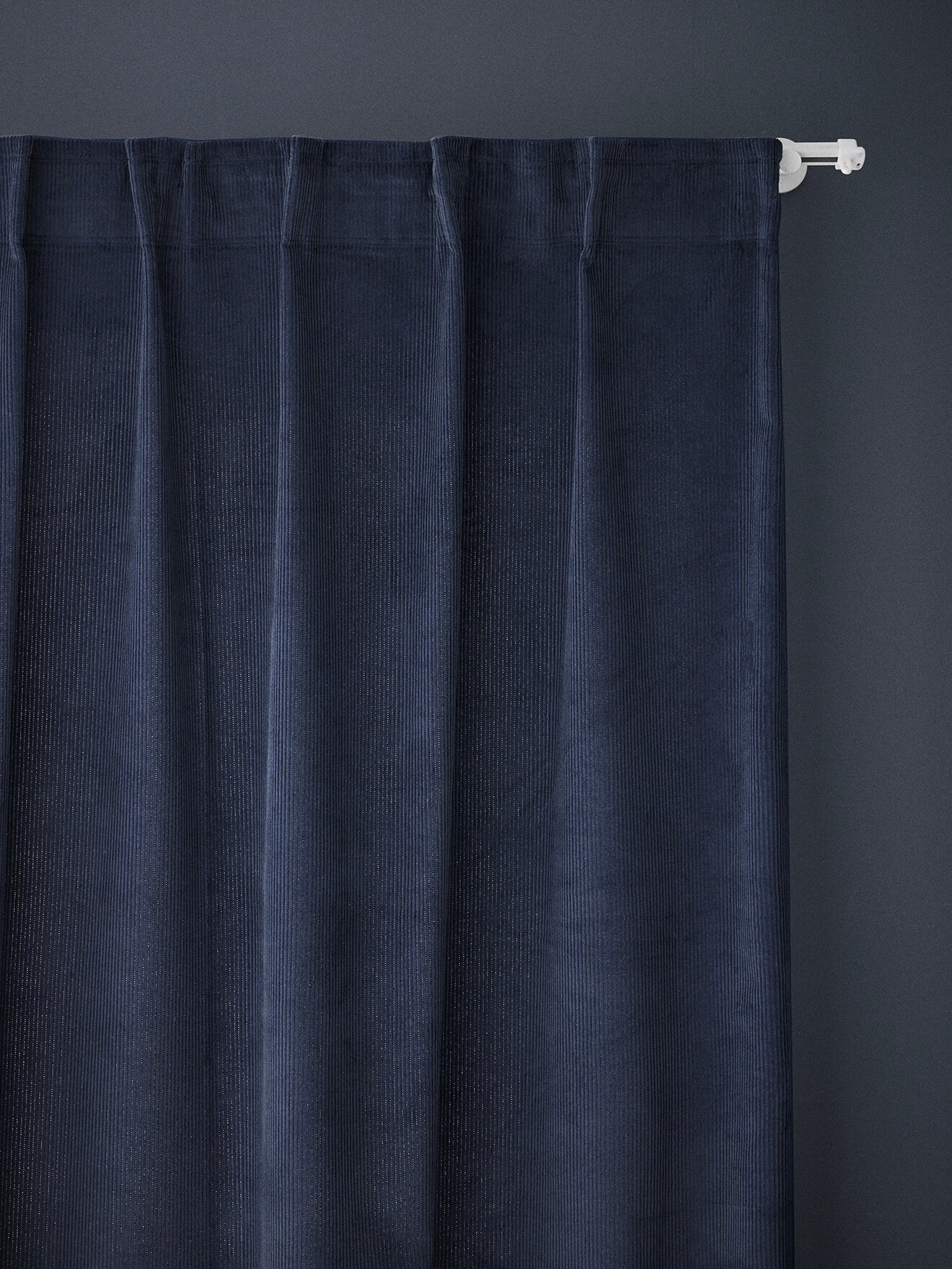 Corduroy curtain with ruffles CYRILLUS Blue