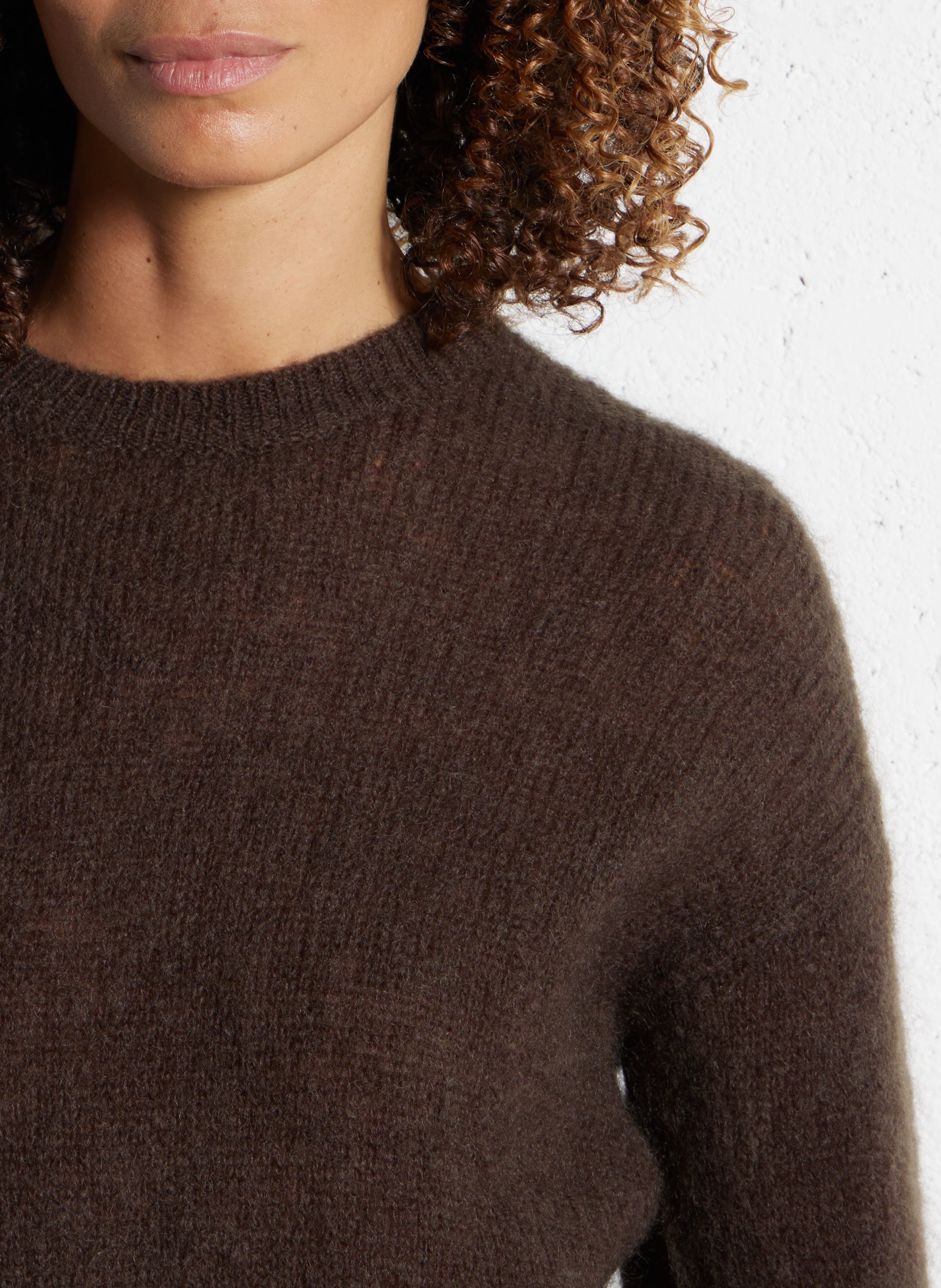 Pull col rond POMANDERE Kaki