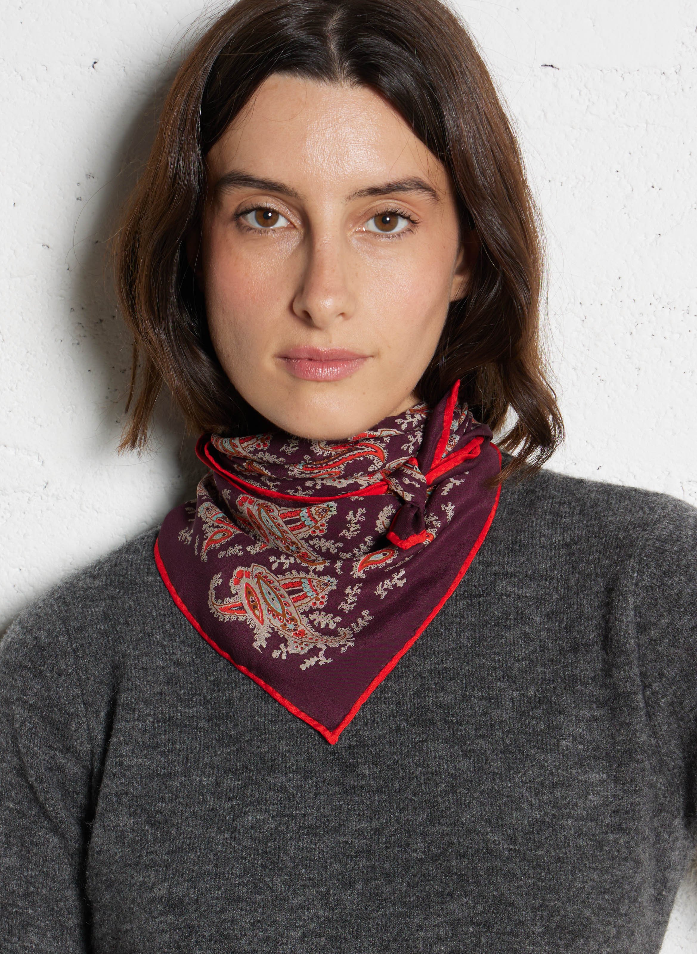 Foulard en soir MOISMONT Prune