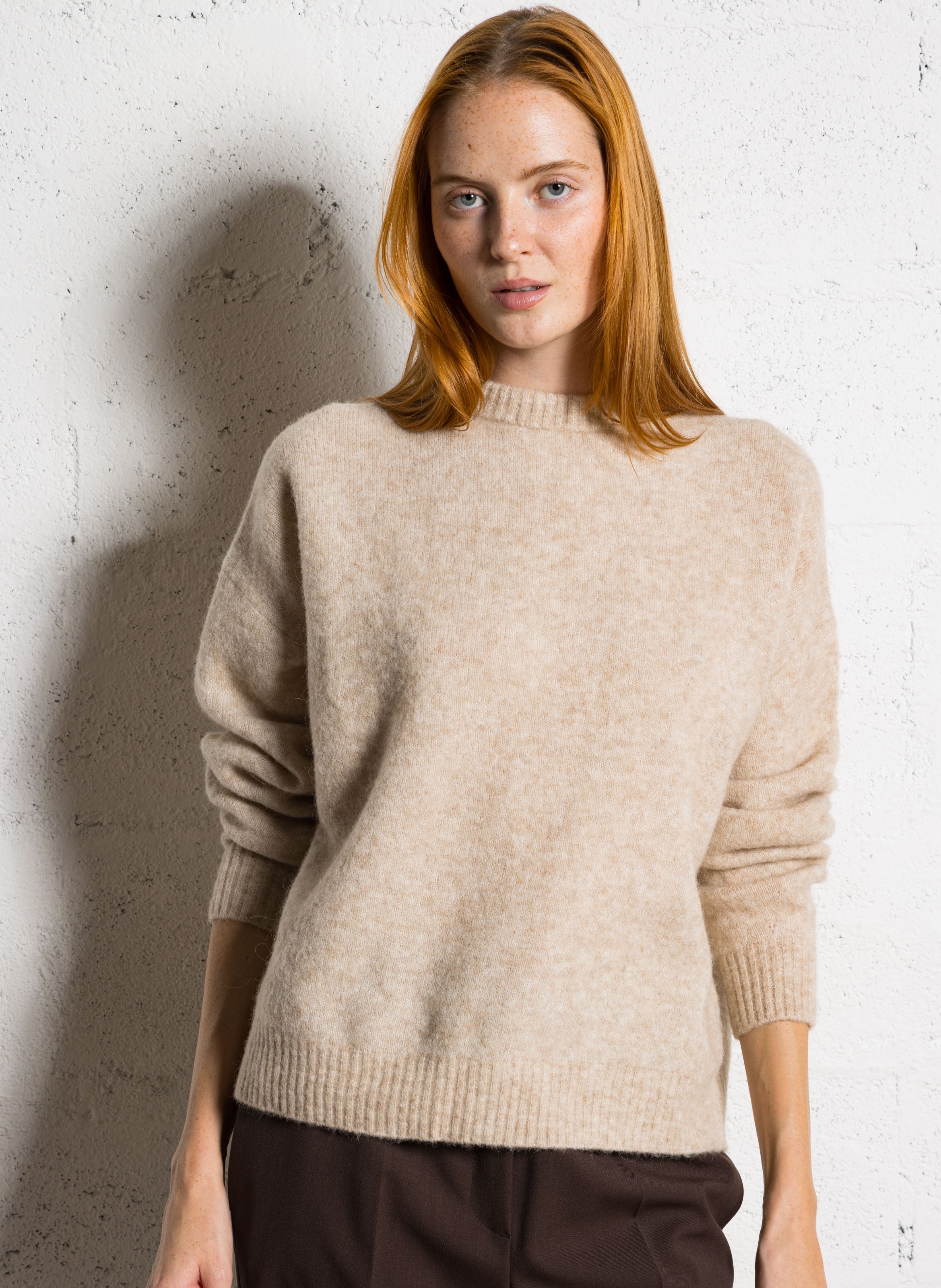 Alpaca wool sweater MAX MARA WEEK END Beige