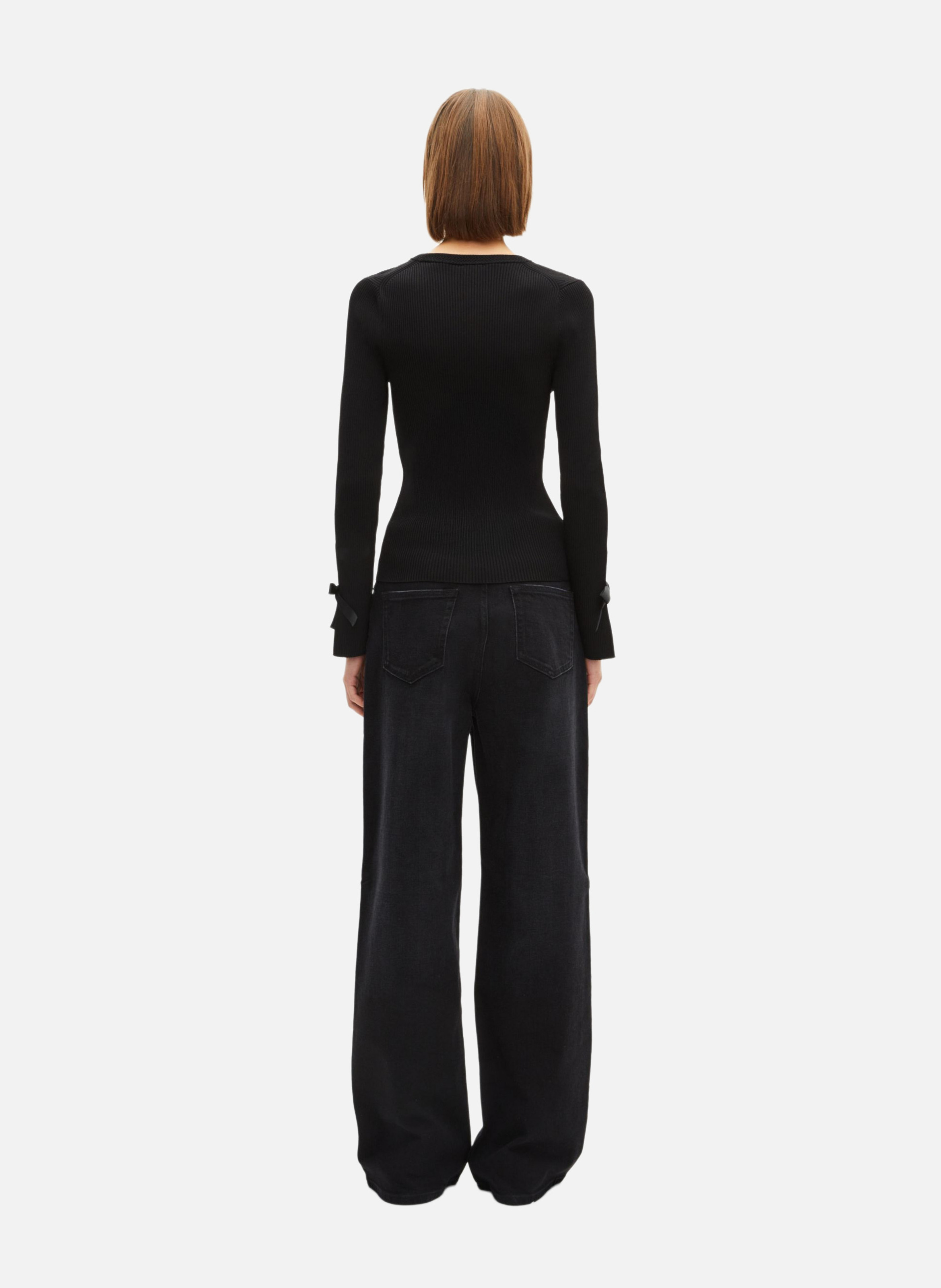 Sweater with ribbons THE KOOPLES Black