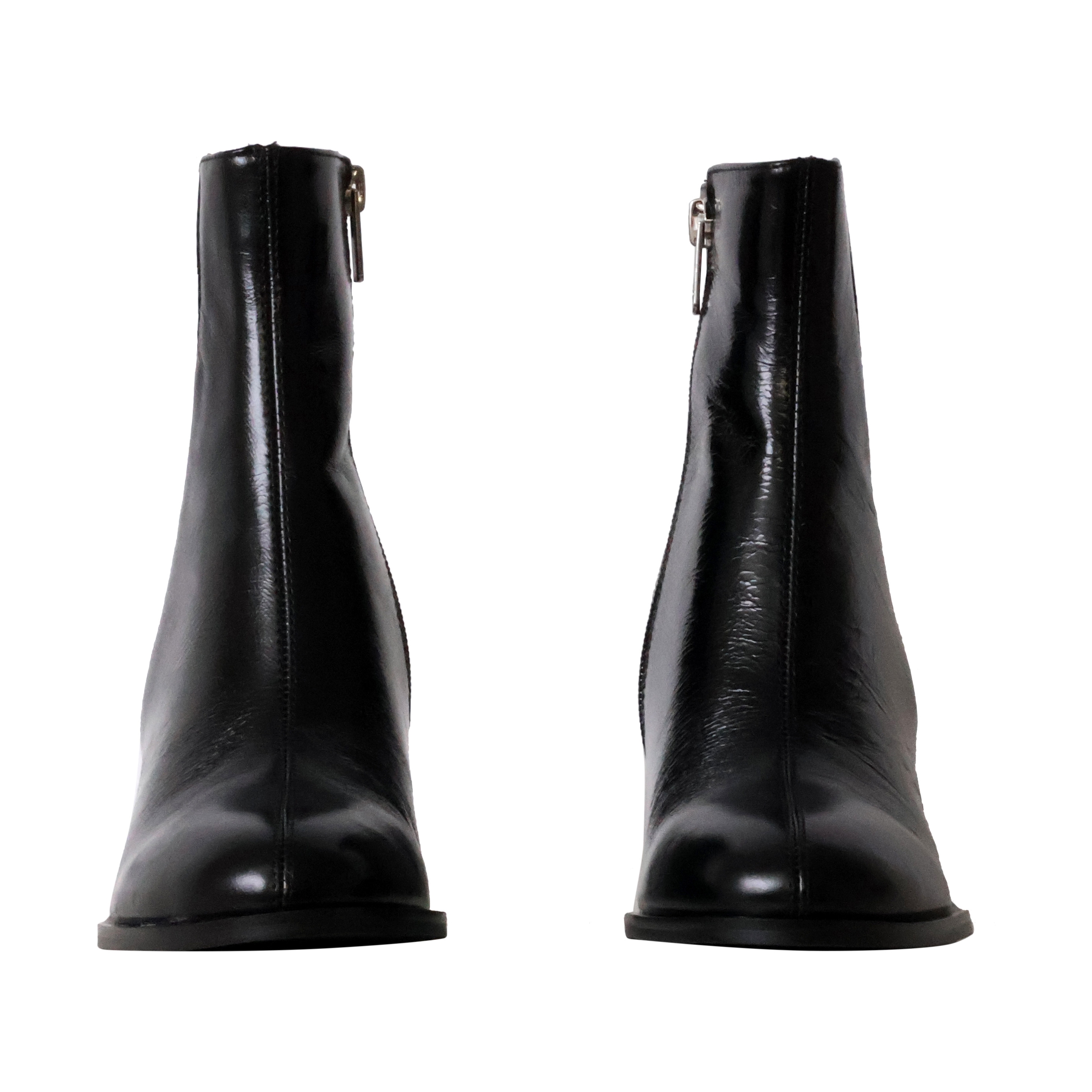 Evelyn leather ankle boots Black