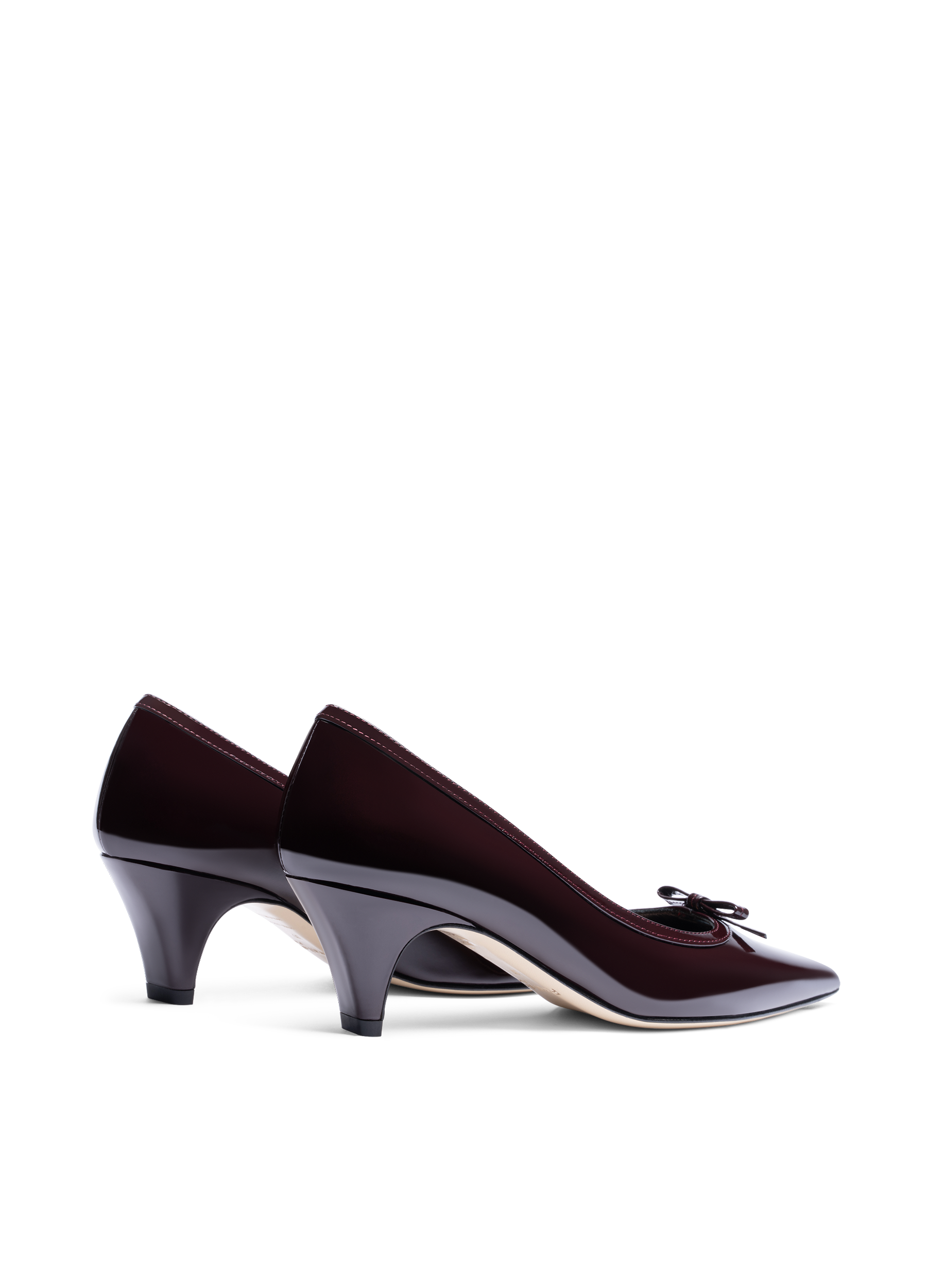 Burgundy patent leather pumps PARALLELE PARIS Red
