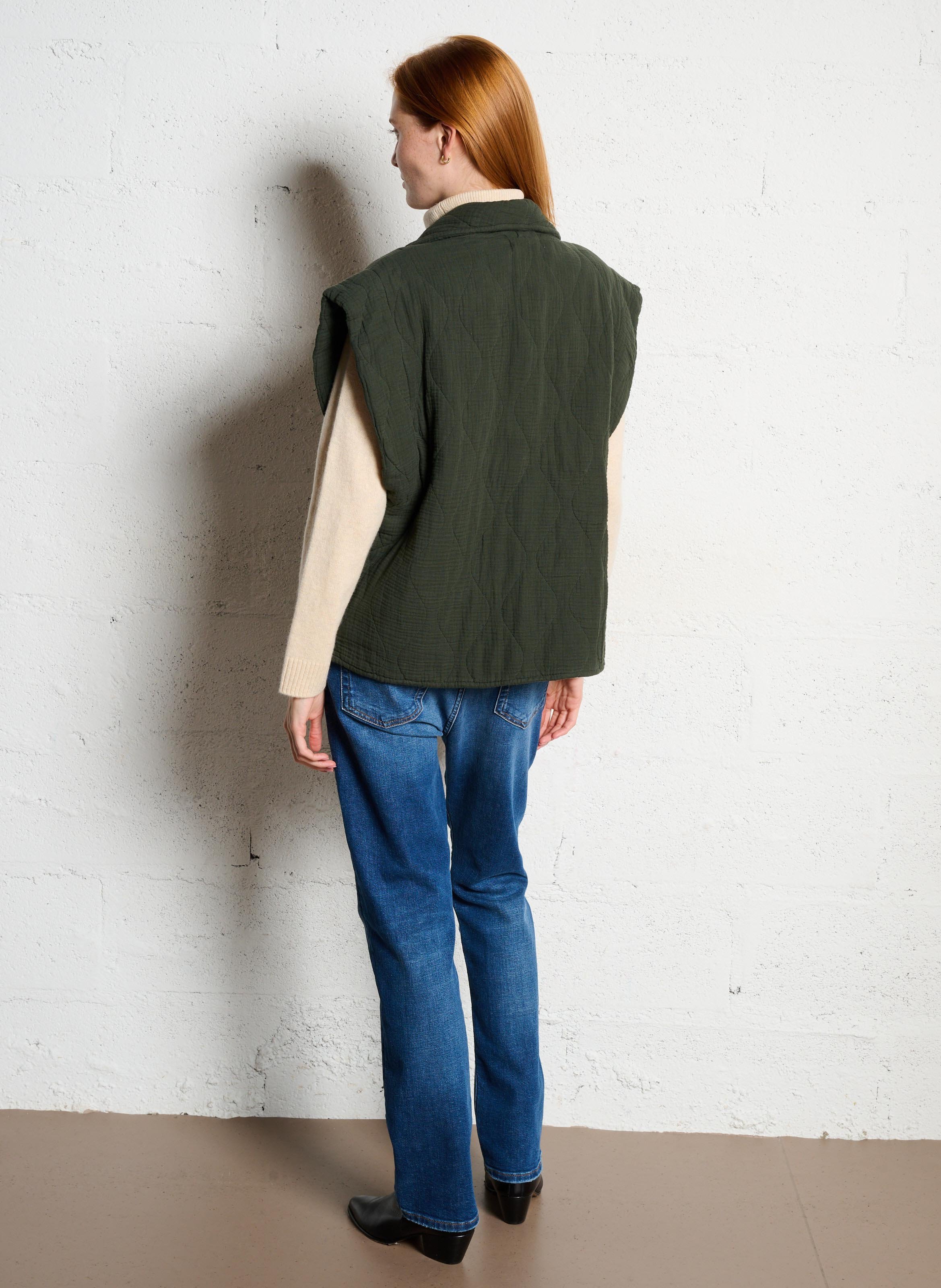 Oversize Steppjacke aus Baumwolle AOKYANOS Khaki