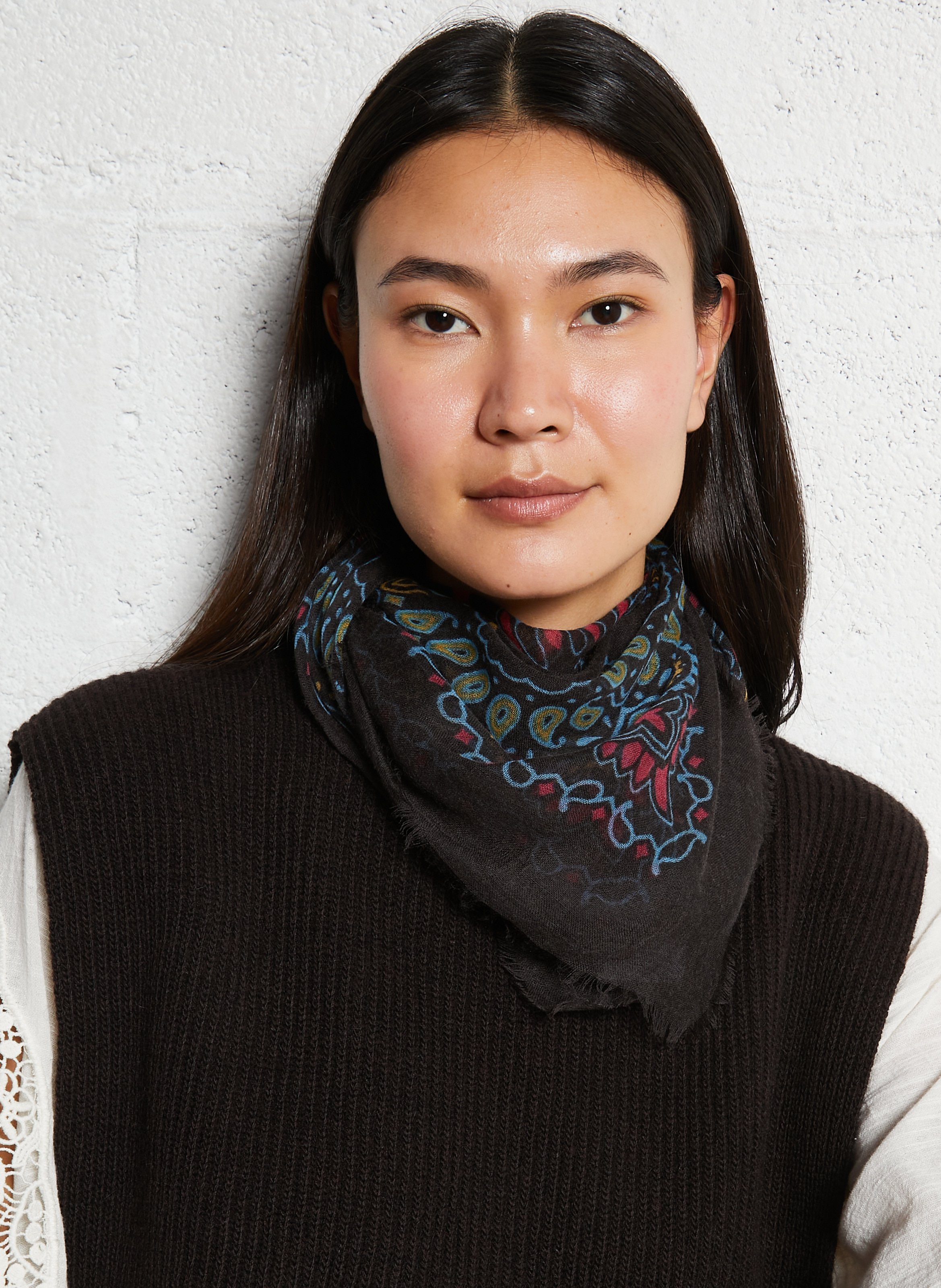 Foulard en laine  SUD EXPRESS Noir