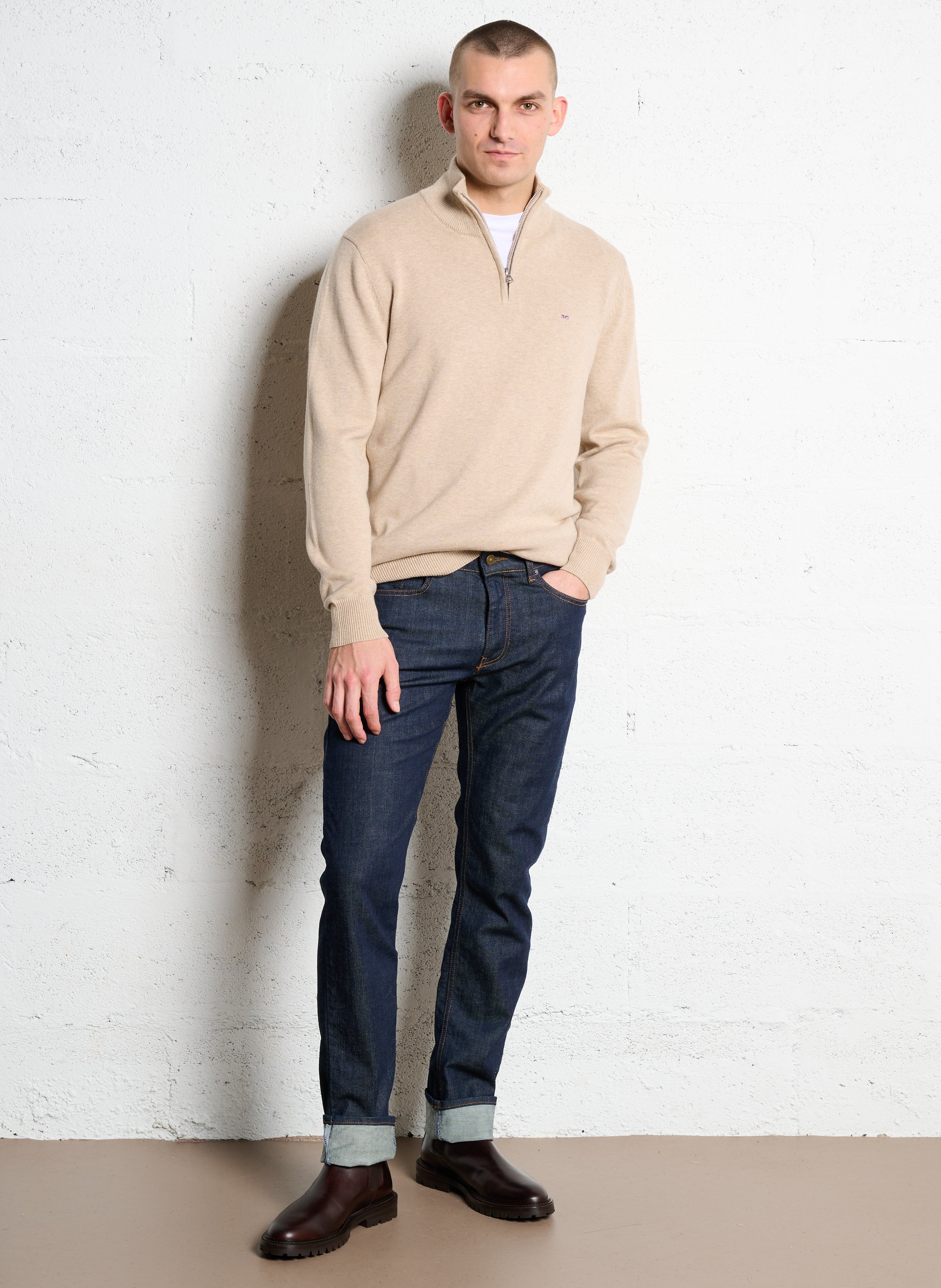Cotton-blend straight jeans CHEVIGNON Blue