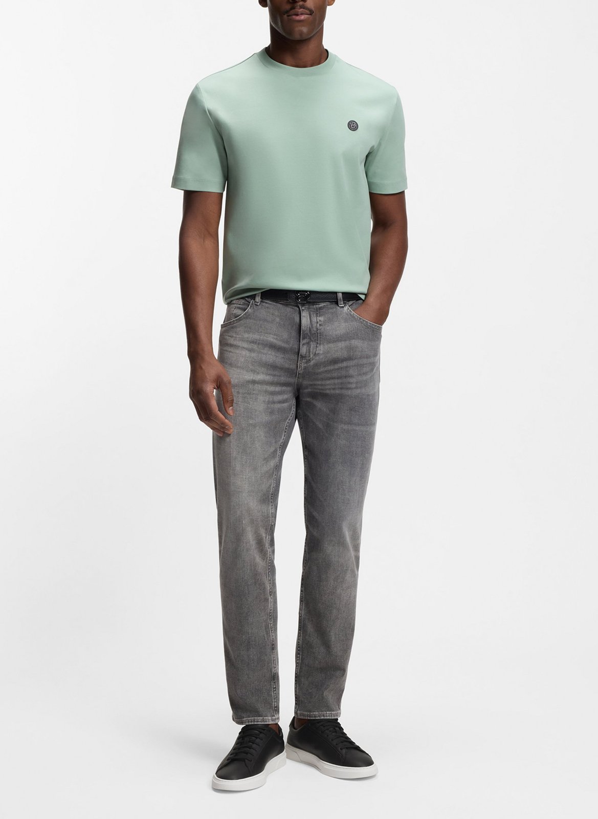 Plain low leather trainers BOSS