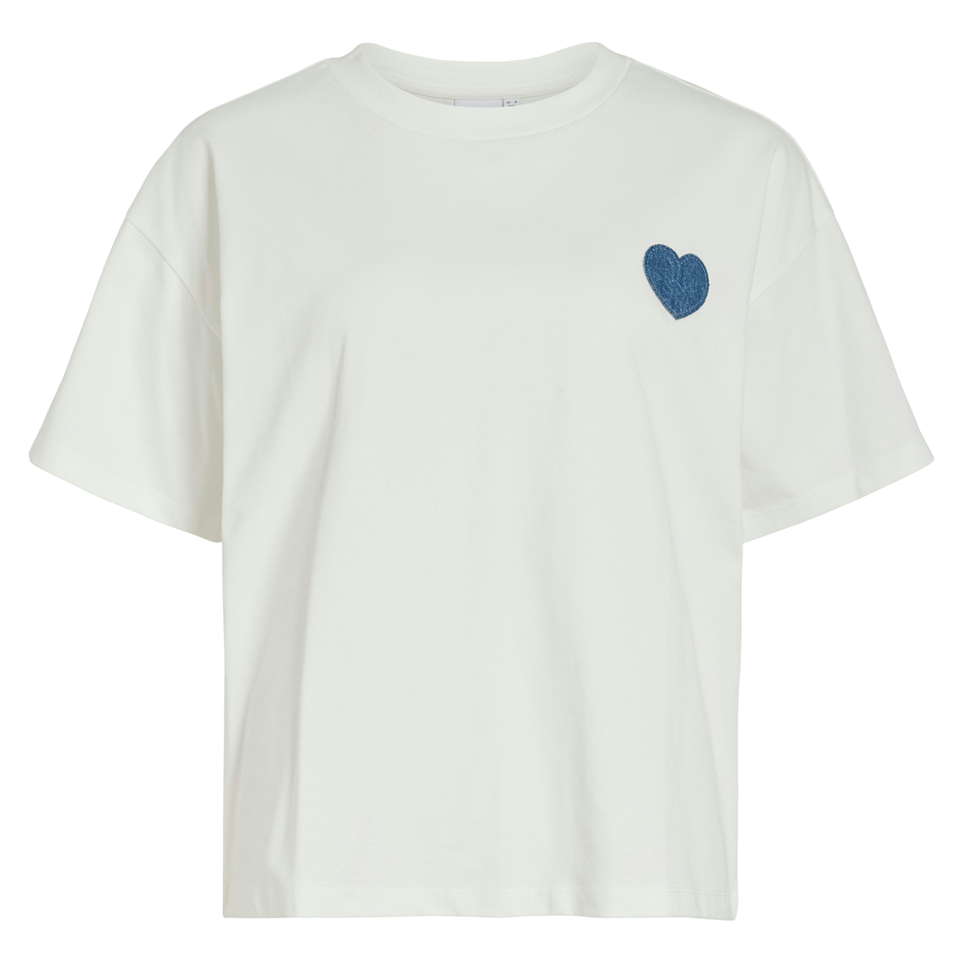 Tee-shirt col rond en coton bio mélangé VILA Blanc