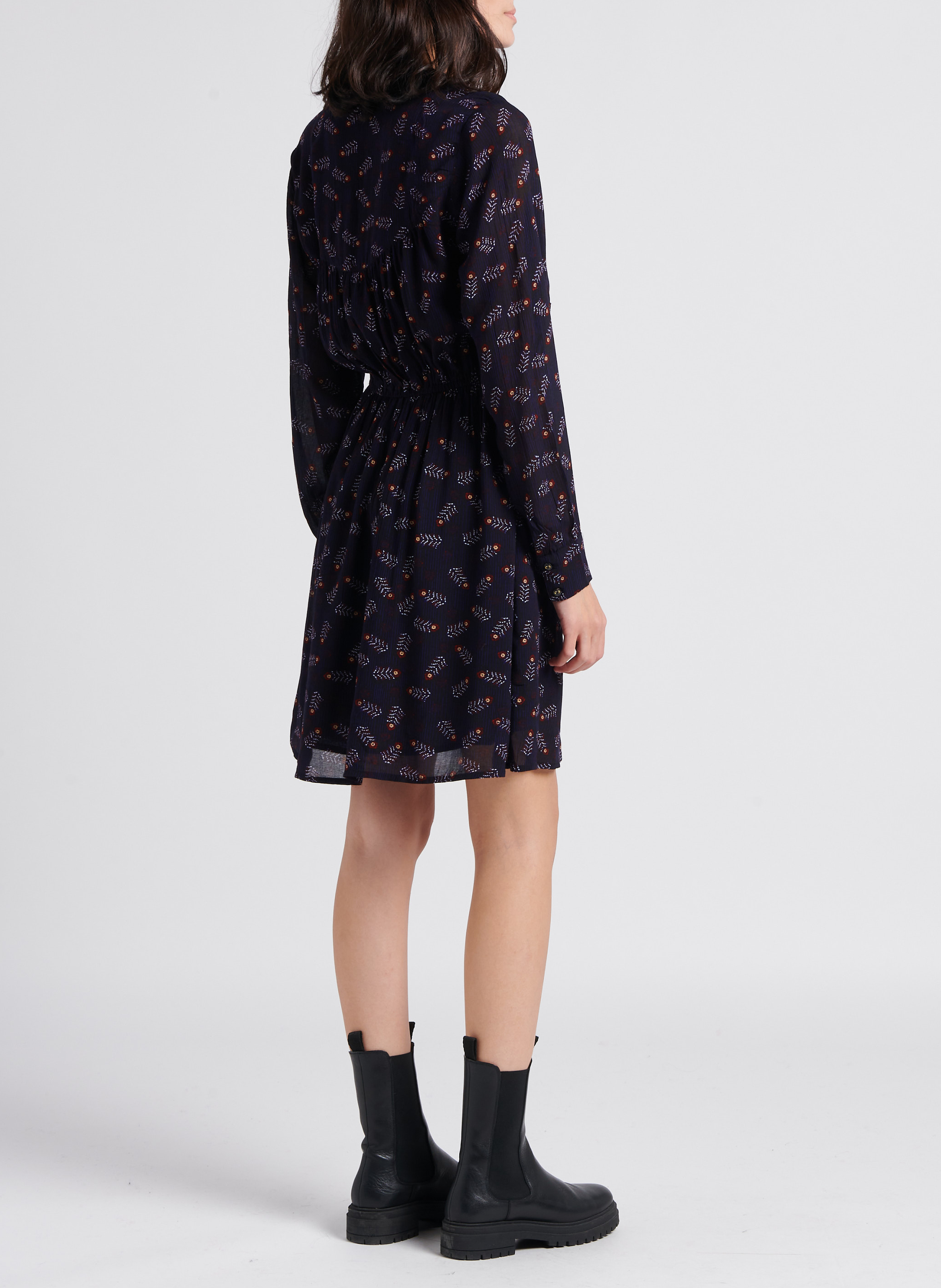 Korte jurk met V-hals en print SCOTCH AND SODA Veelkleurig