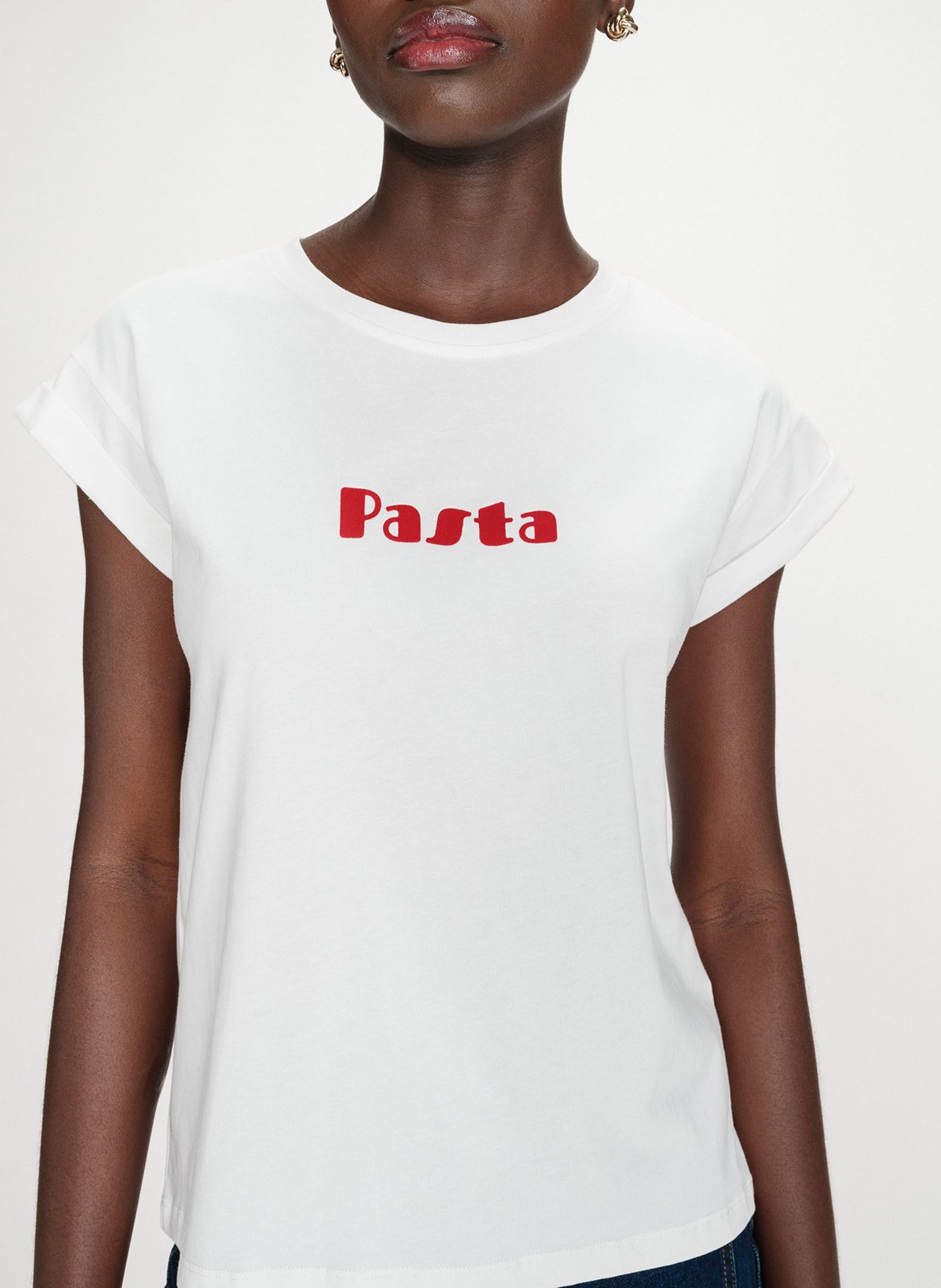 Tee-shirt col rond en coton  GRACE ET MILA Rouge