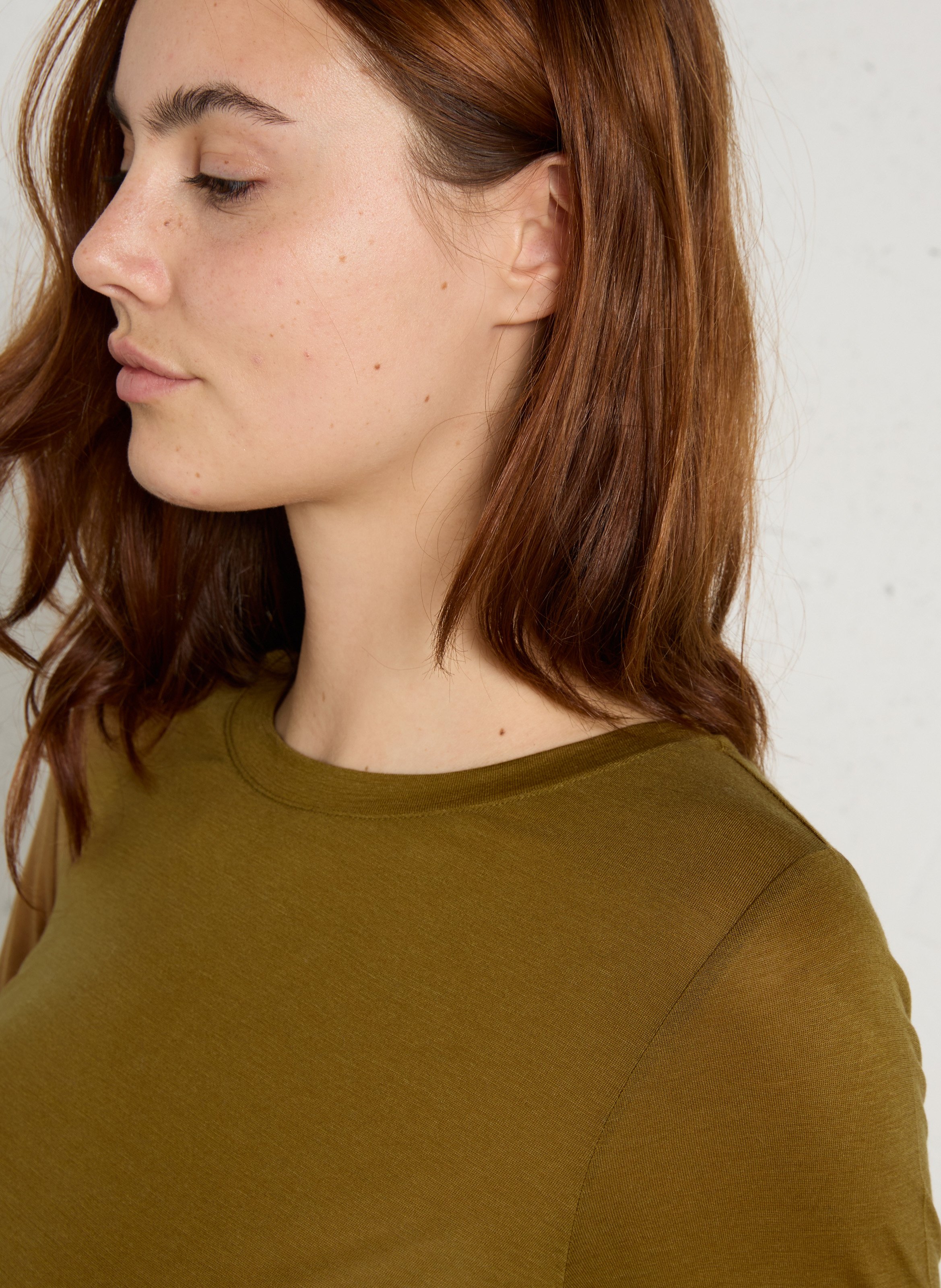 Tee-shirt moulant col rond  MAISON 123 Vert