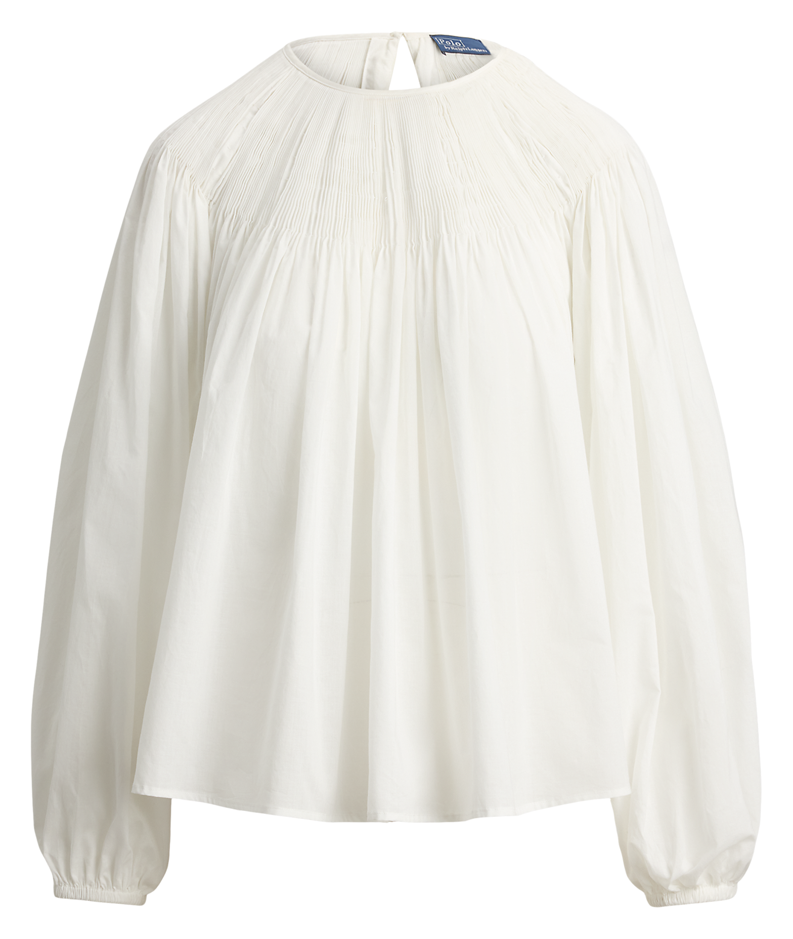Blouse oversize col rond en coton POLO RALPH LAUREN Blanco