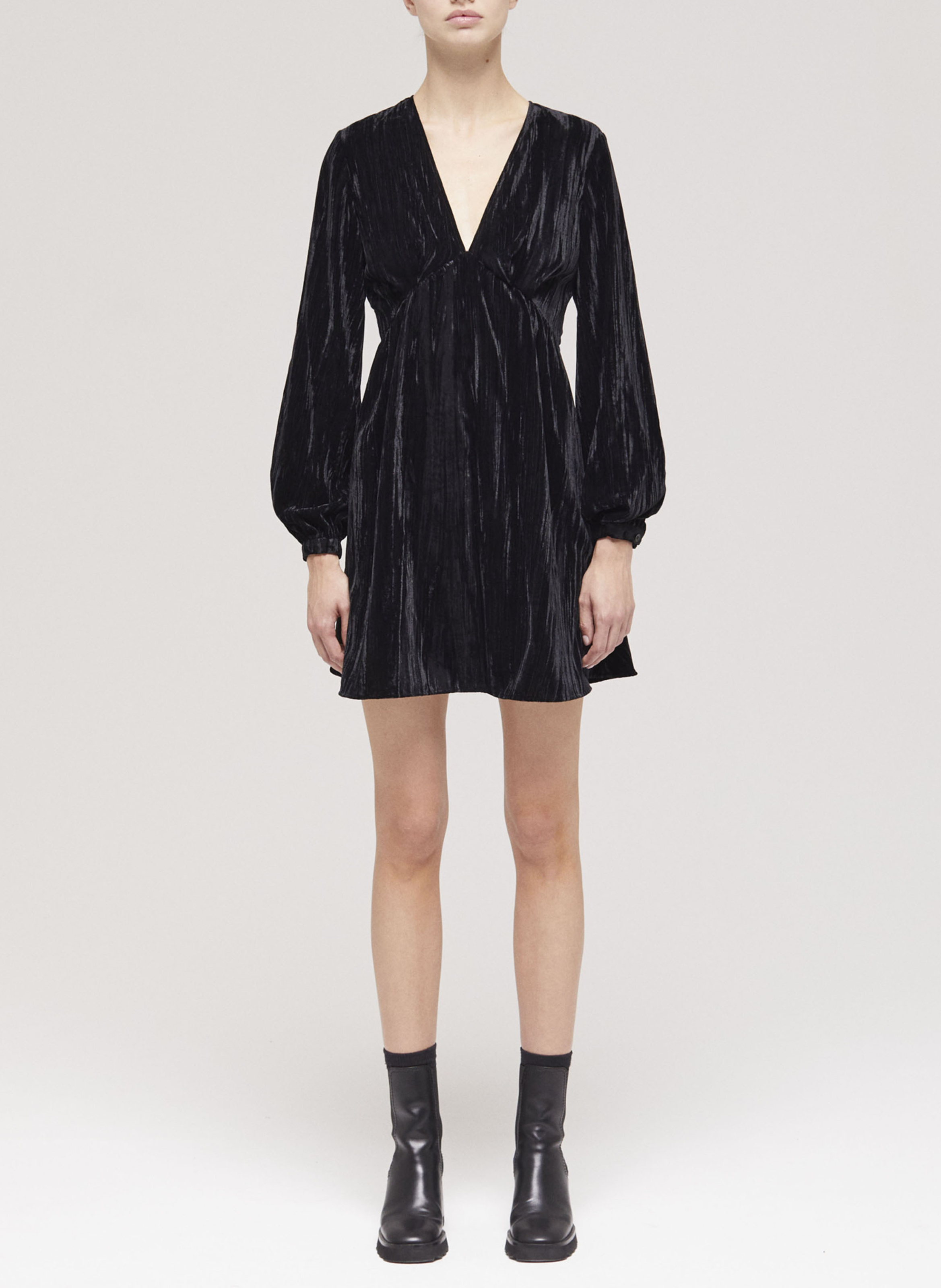 Robe courte en velours THE KOOPLES Noir