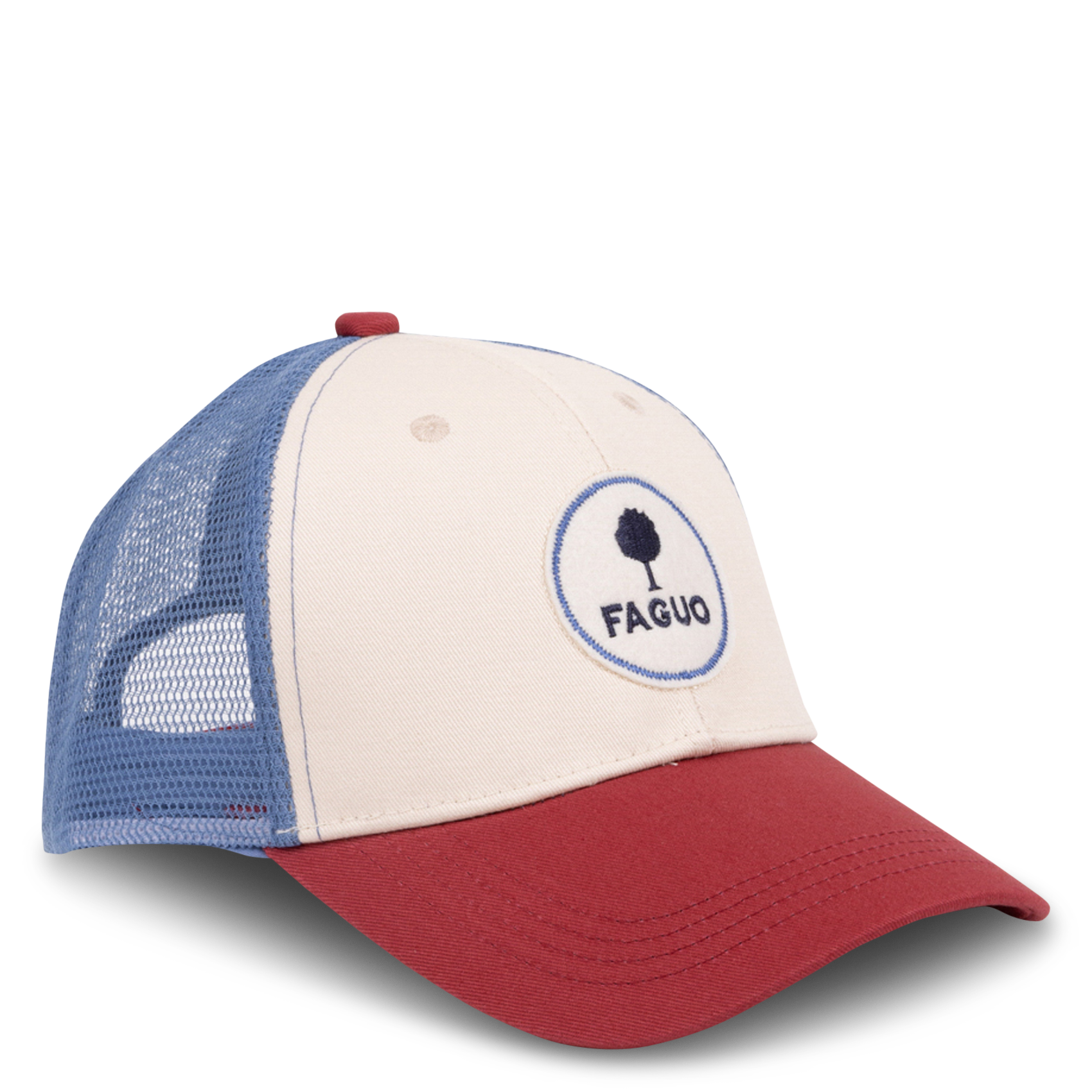 Casquette brodée en coton recyclé FAGUO Rouge