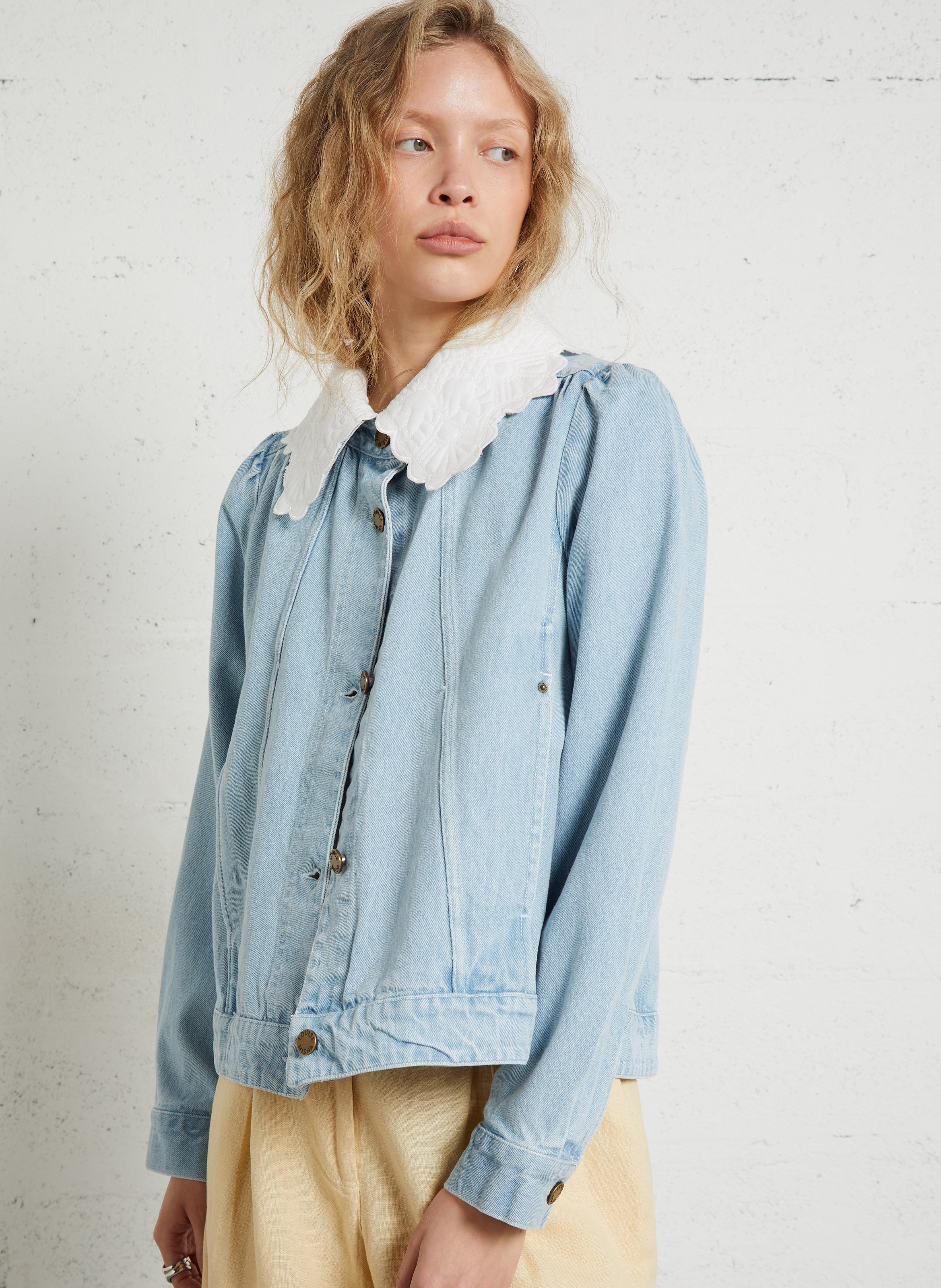 Denimjacke mit klassischem Kragen LOUISE MISHA Blau