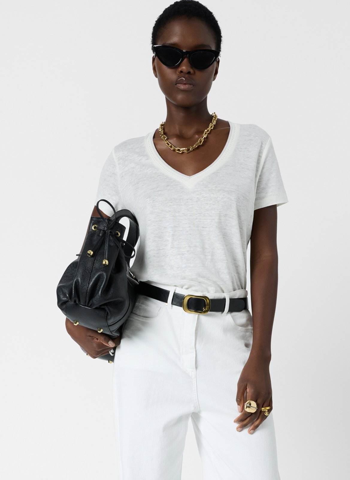 Tee-shirt droit en lin uni GERARD DAREL