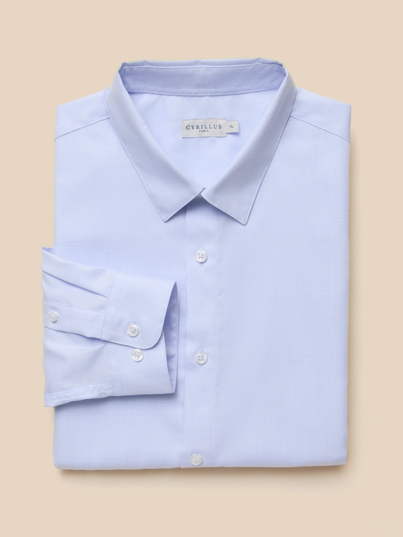 Pinpoint shirt - slim fit CYRILLUS Blue