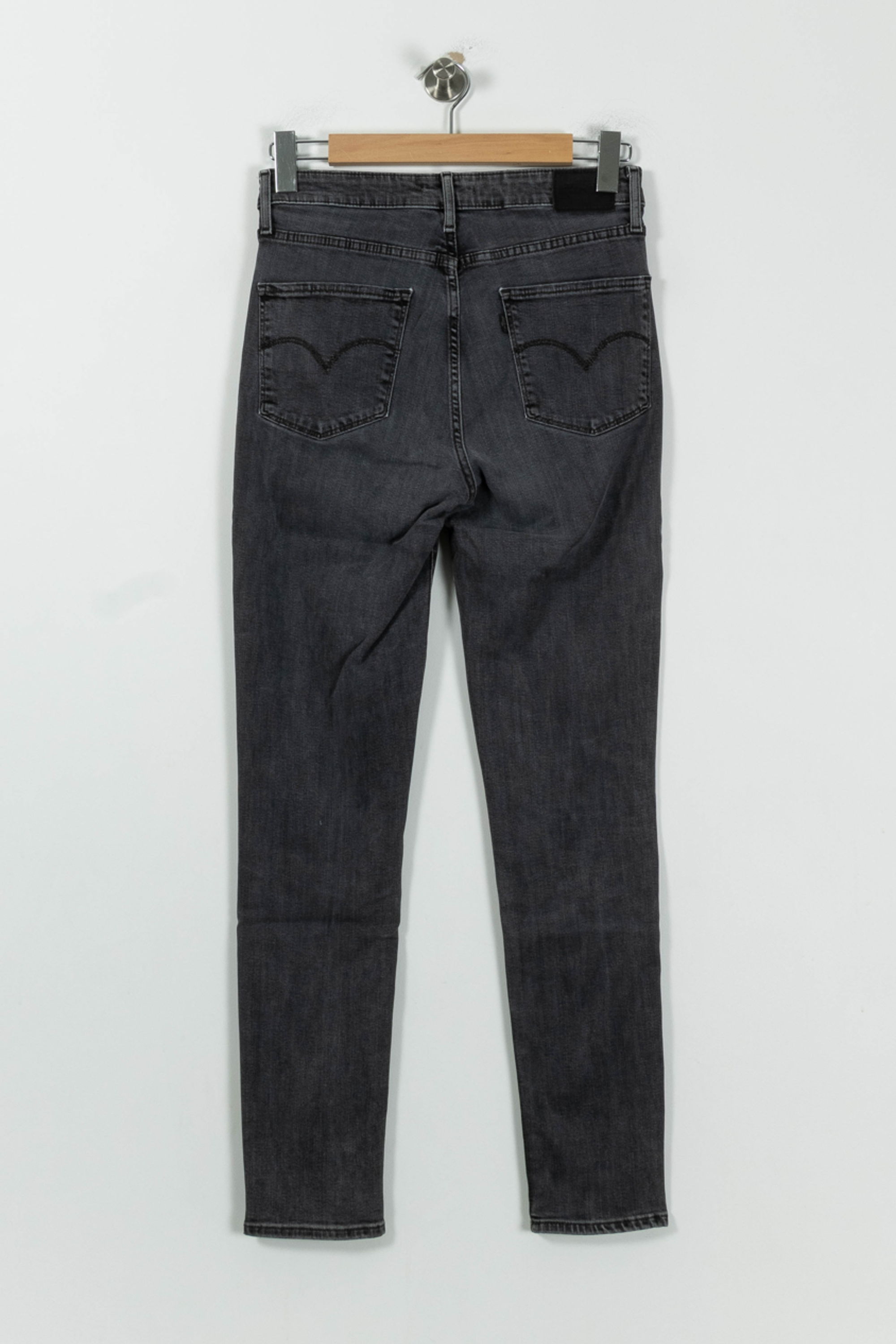 Cropped slim jeans with studs LEVI'S - Seconde main Grey