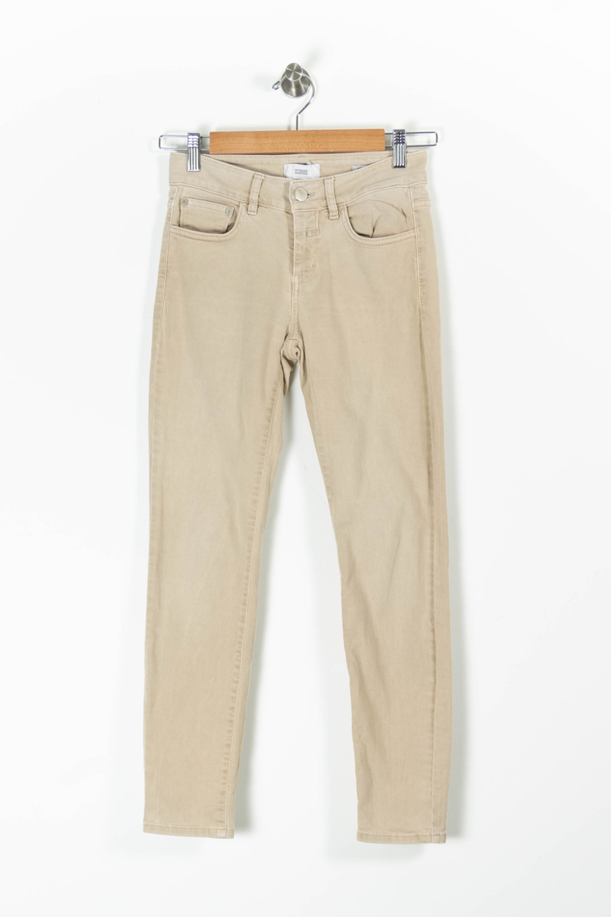 Cropped slim jeans with studs CLOSED - Seconde Main Beige