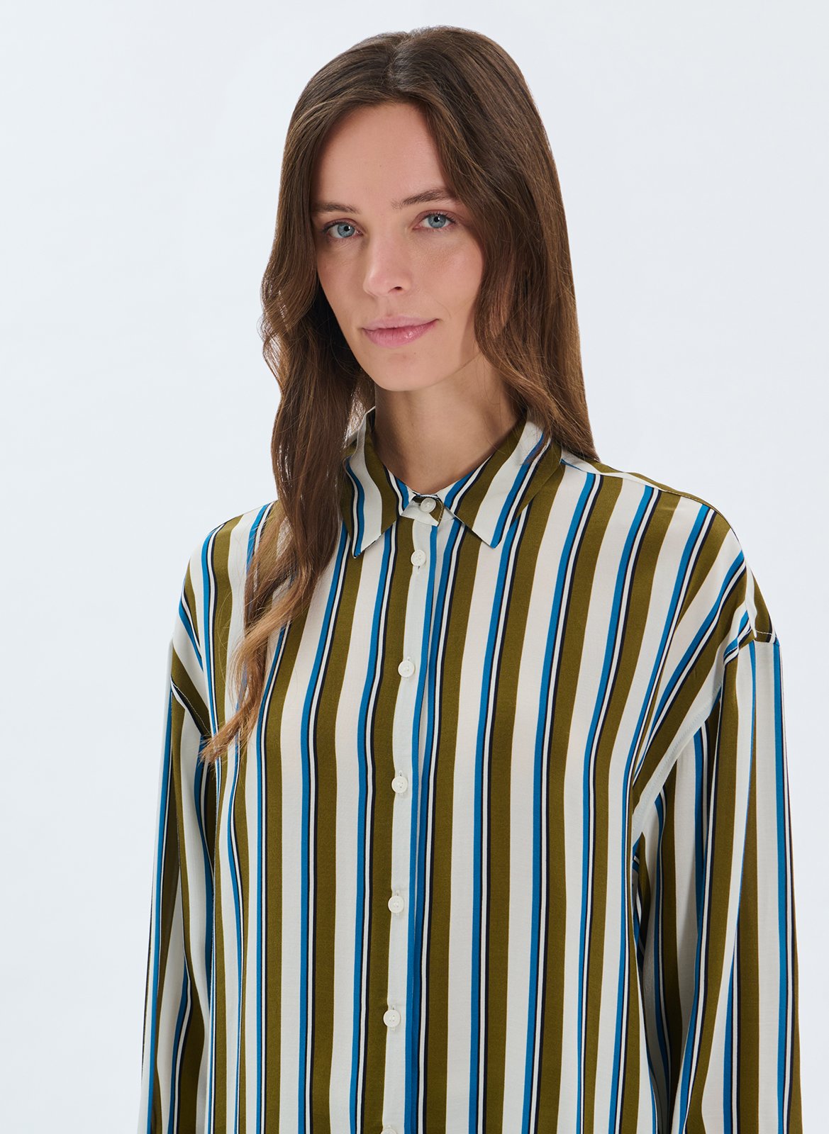 Oversized shirt with classic collar ZAPA Multicolored