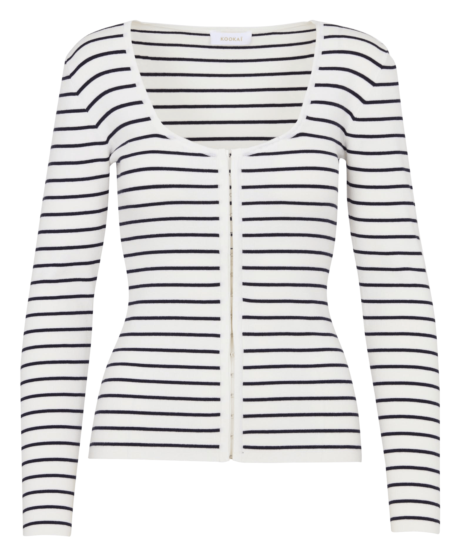 Taillierte Weste mit feinen Streifen KOOKAI Weiss