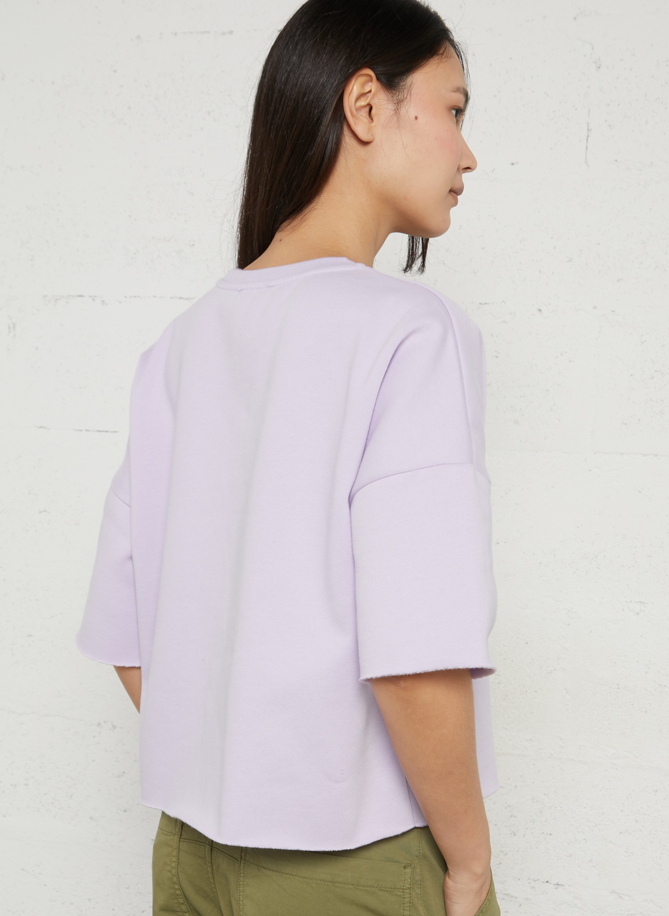 Round-neck cotton-blend sweatshirt JC SOPHIE Purple