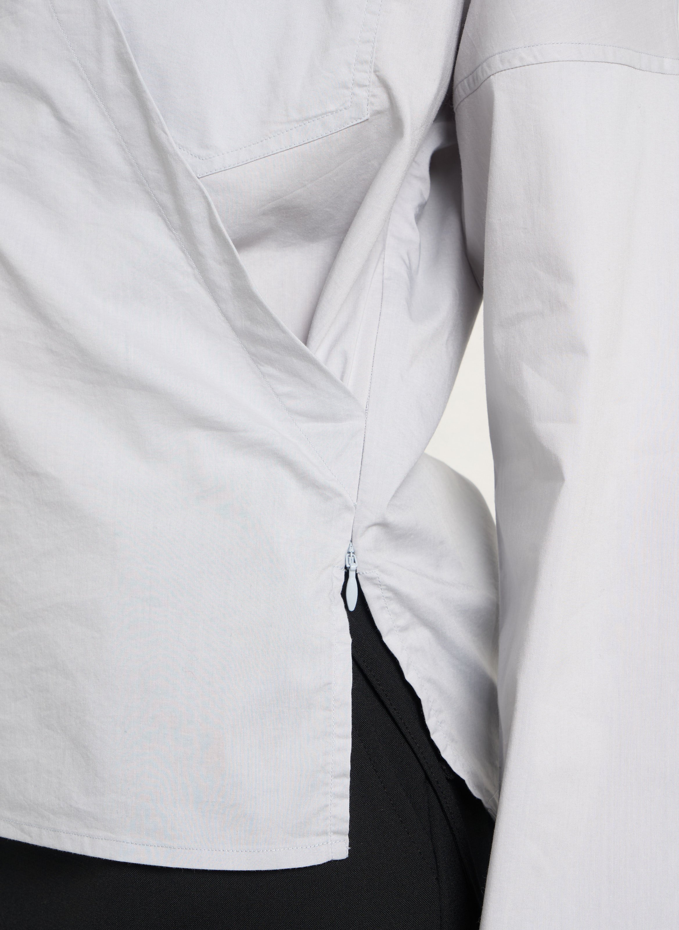 Short plain asymmetric shirt IRO Grey