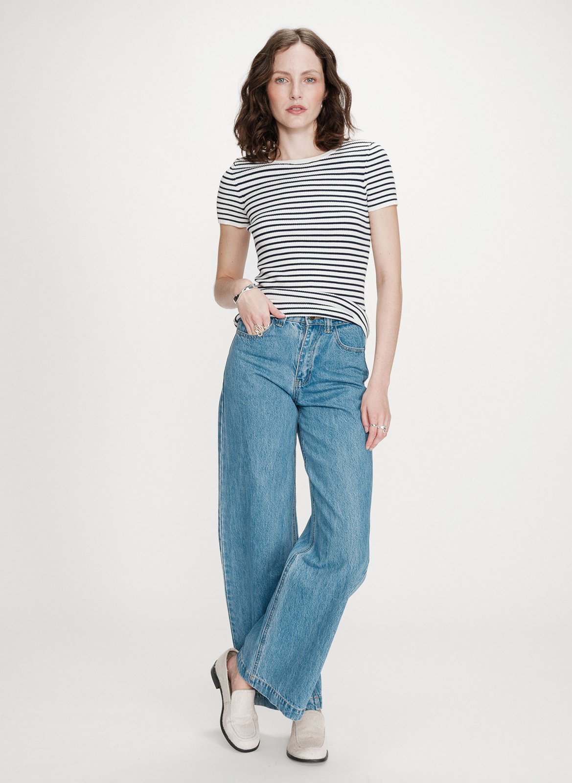 Tee-shirt col rond  GRACE ET MILA Bleu