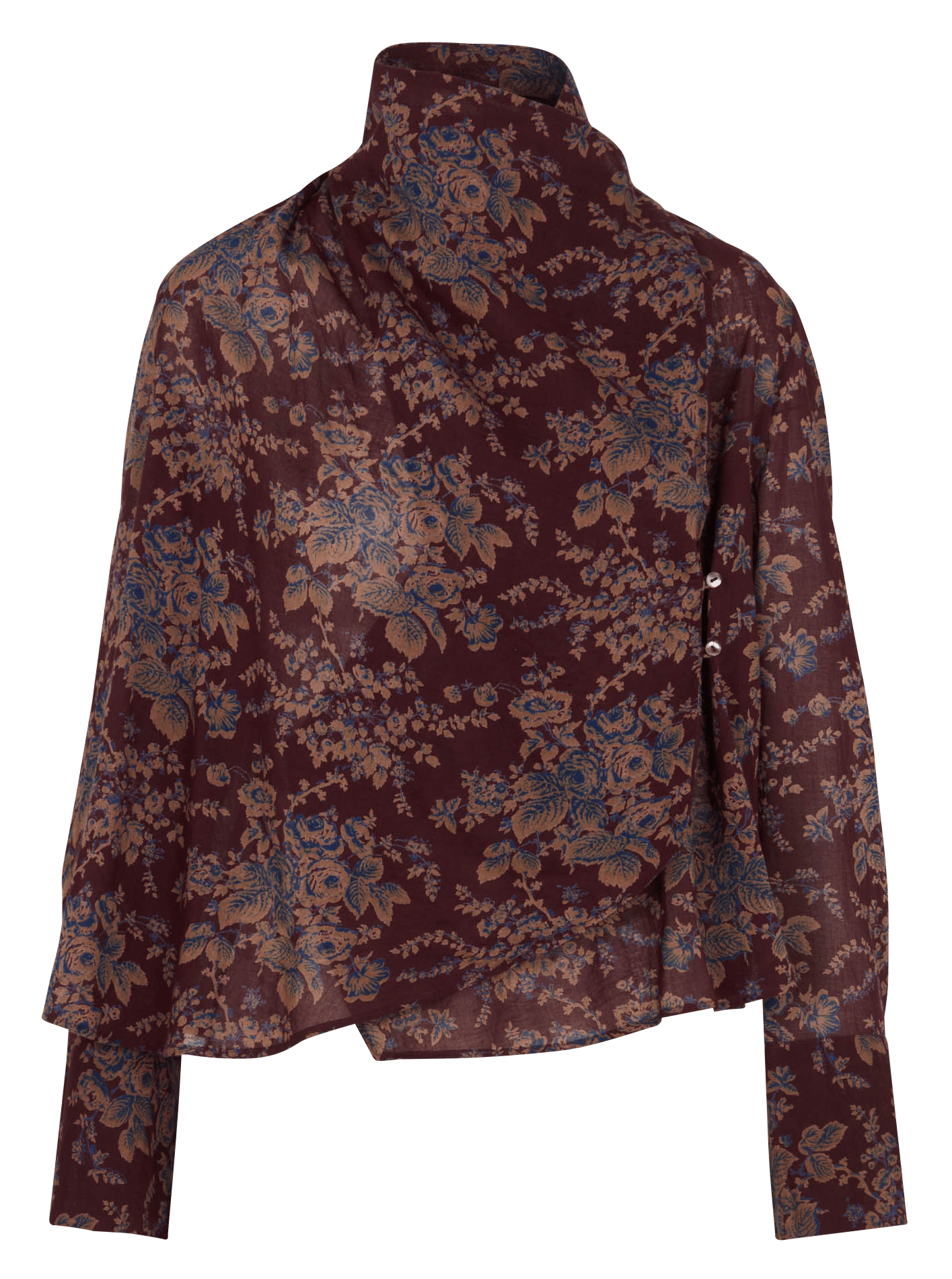 Baumwoll-Top mit Print ANTIK BATIK Braun