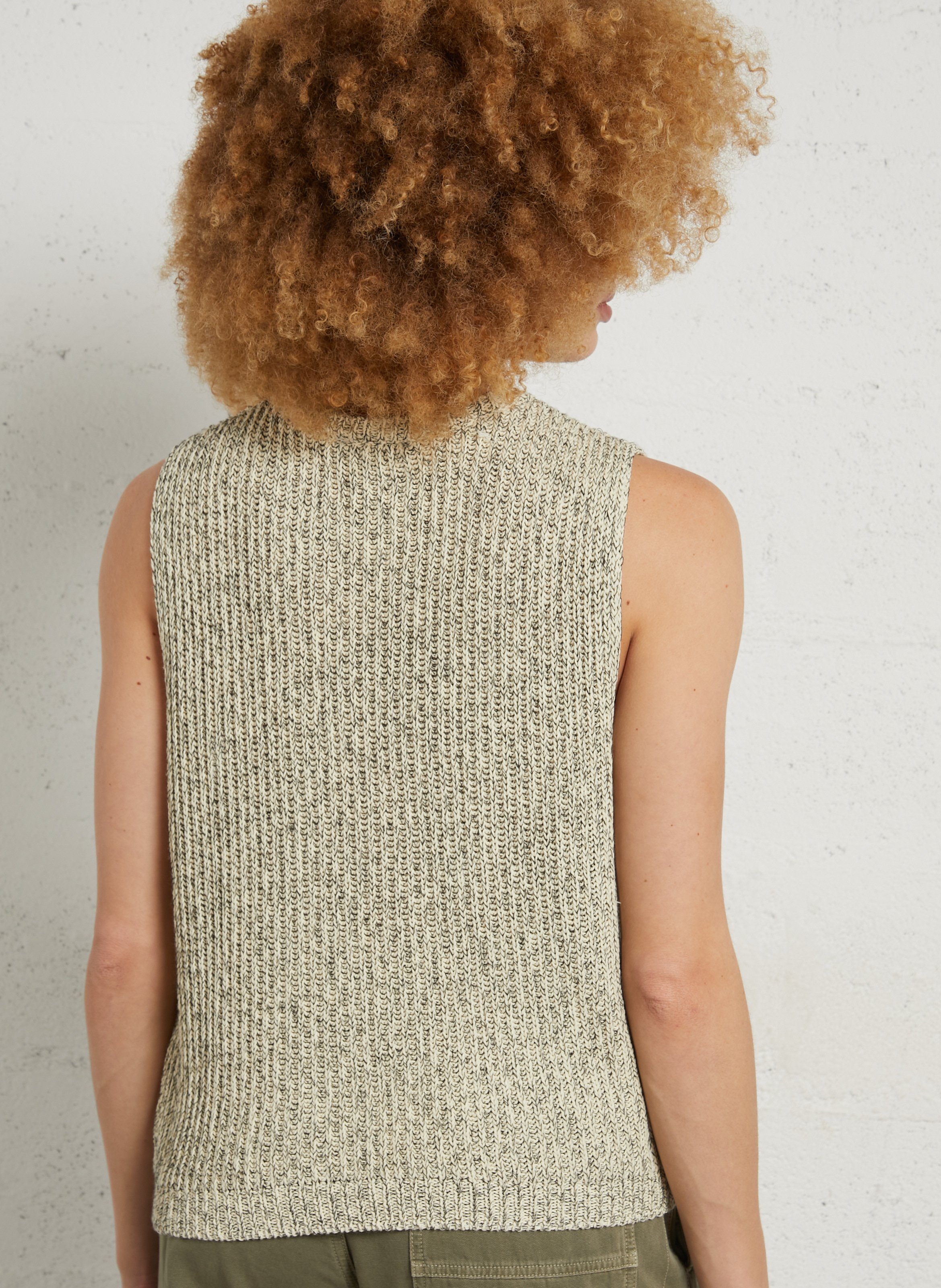 Pull oversize en coton bio AMERICAN VINTAGE Jaune