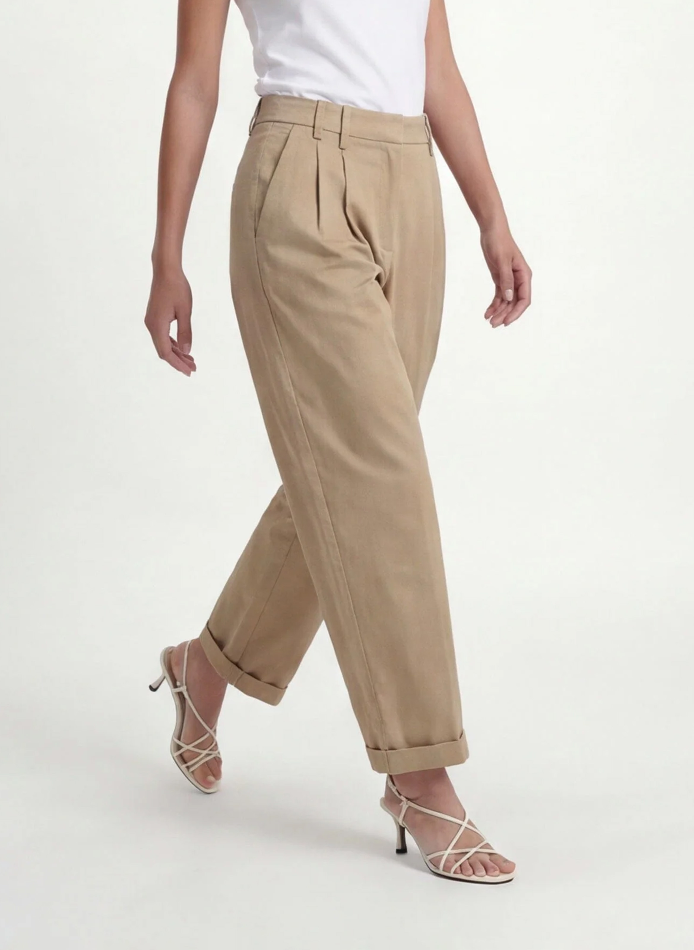 Cotton-blend chinos KOOKAI Beige