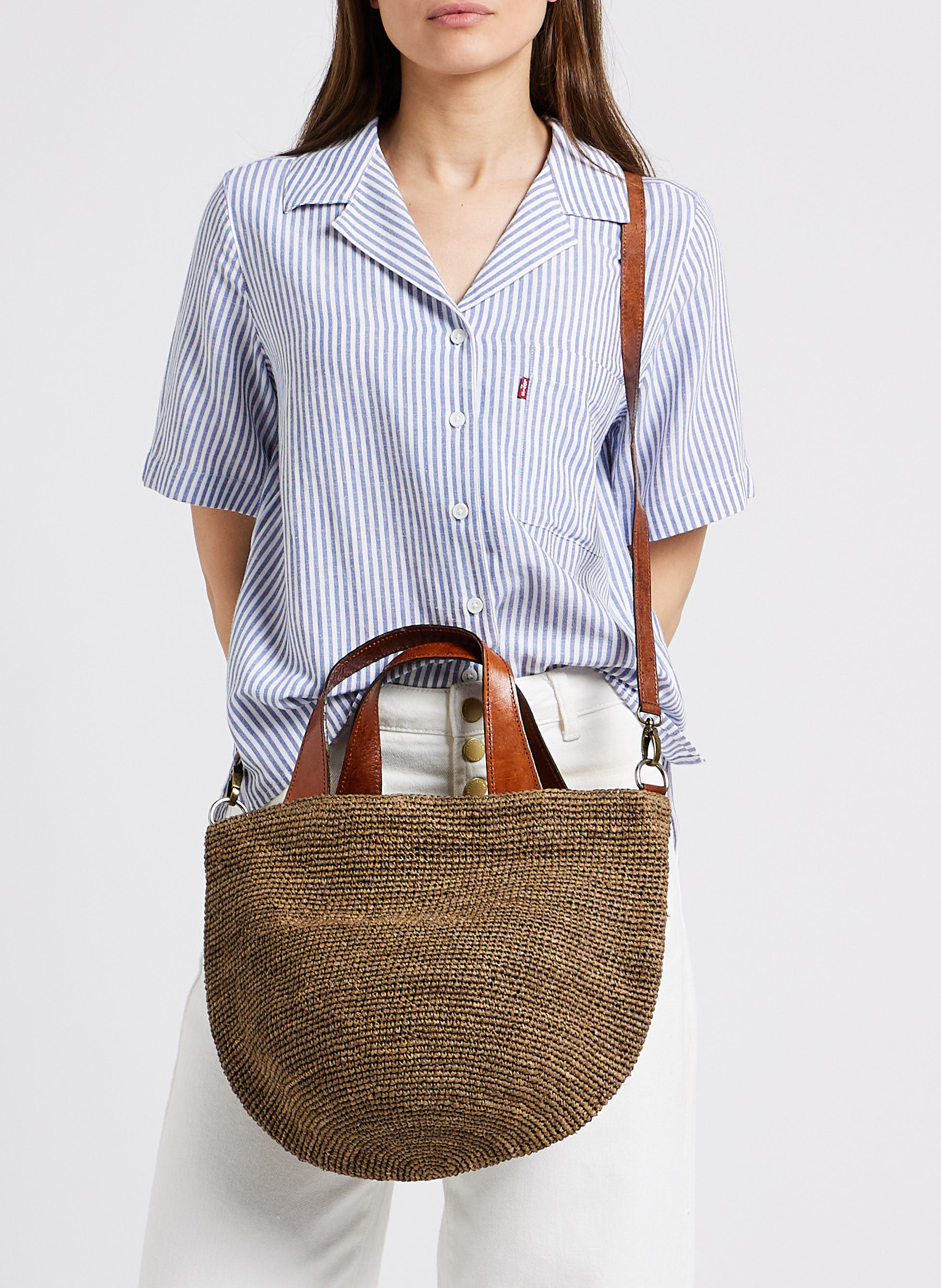 Raffia bag IBELIV Brown