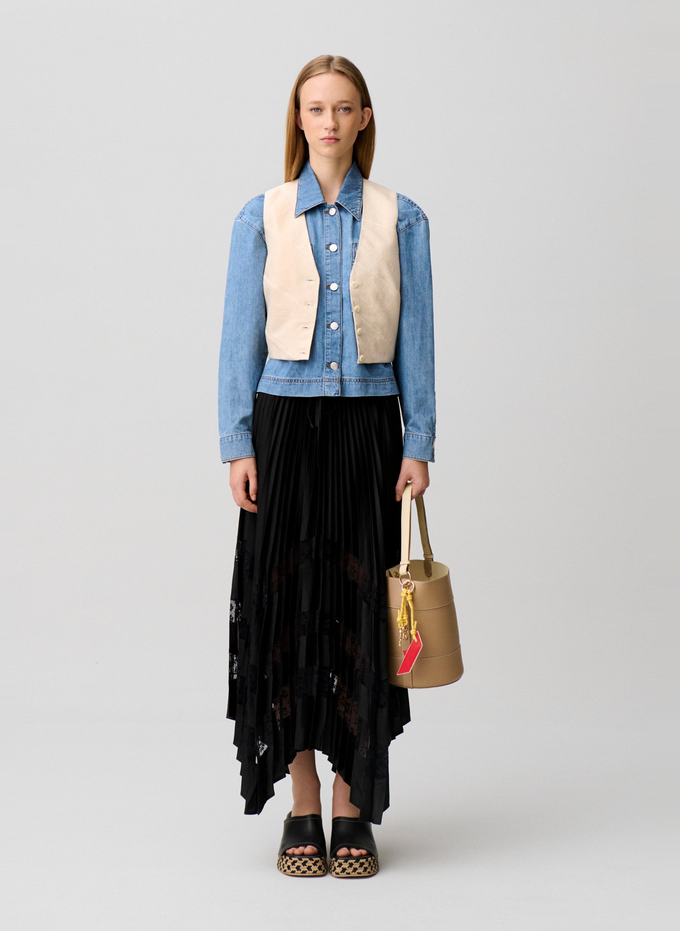 Jupe longue plissée CLAUDIE PIERLOT Noir