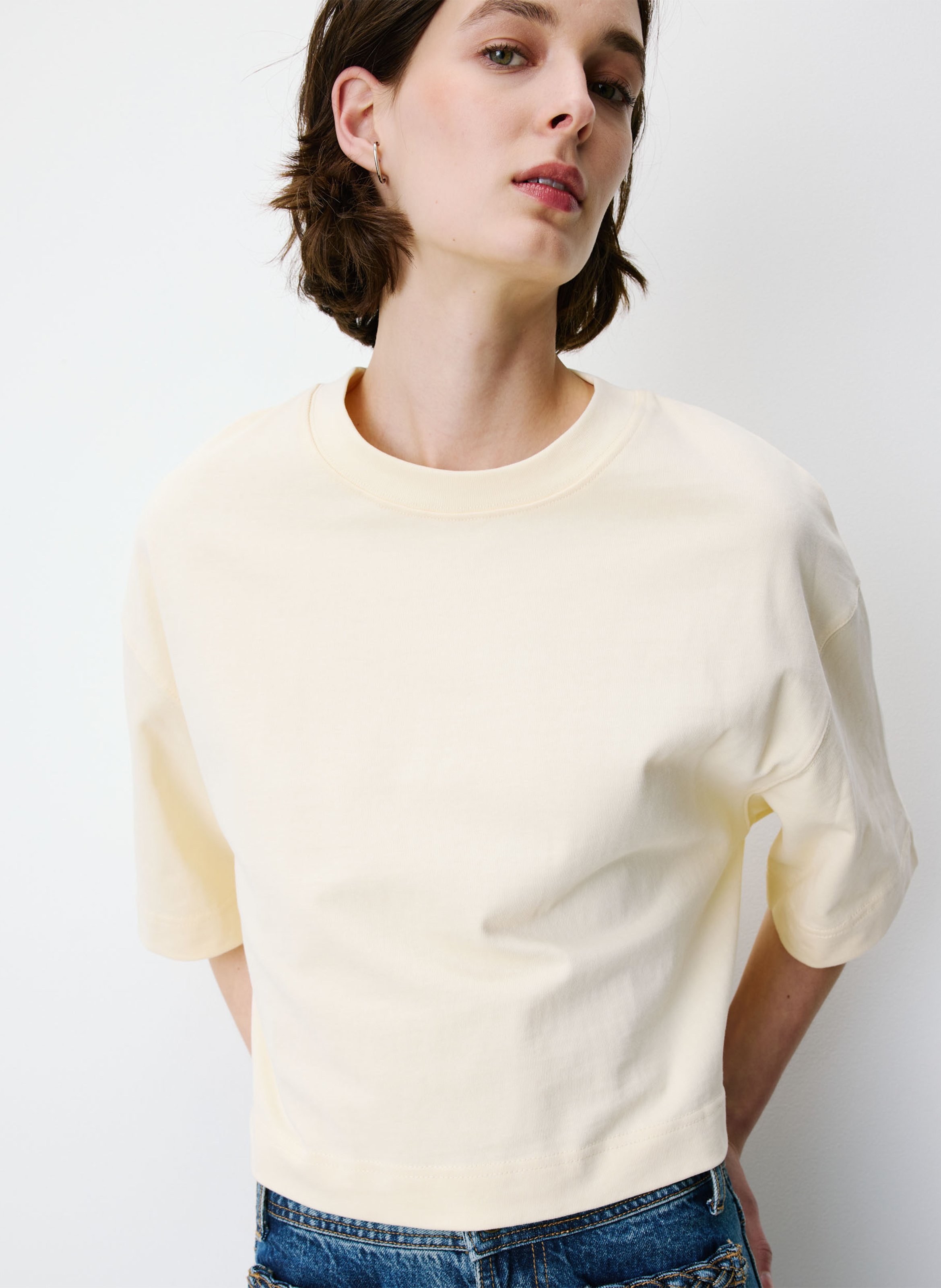 Tee-shirt col rond en coton GRACE ET MILA