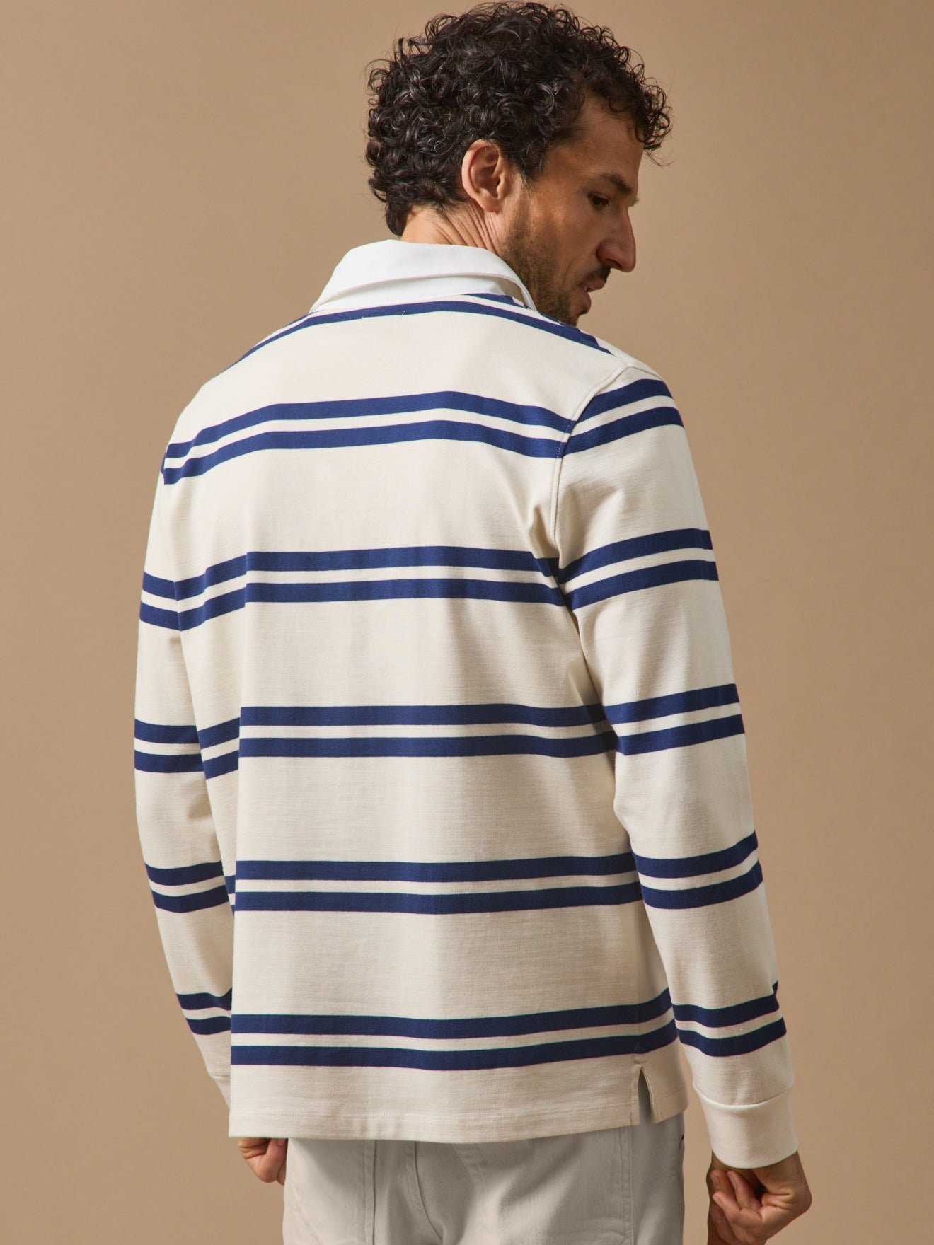 Organic cotton striped polo | Blue CYRILLUS Men