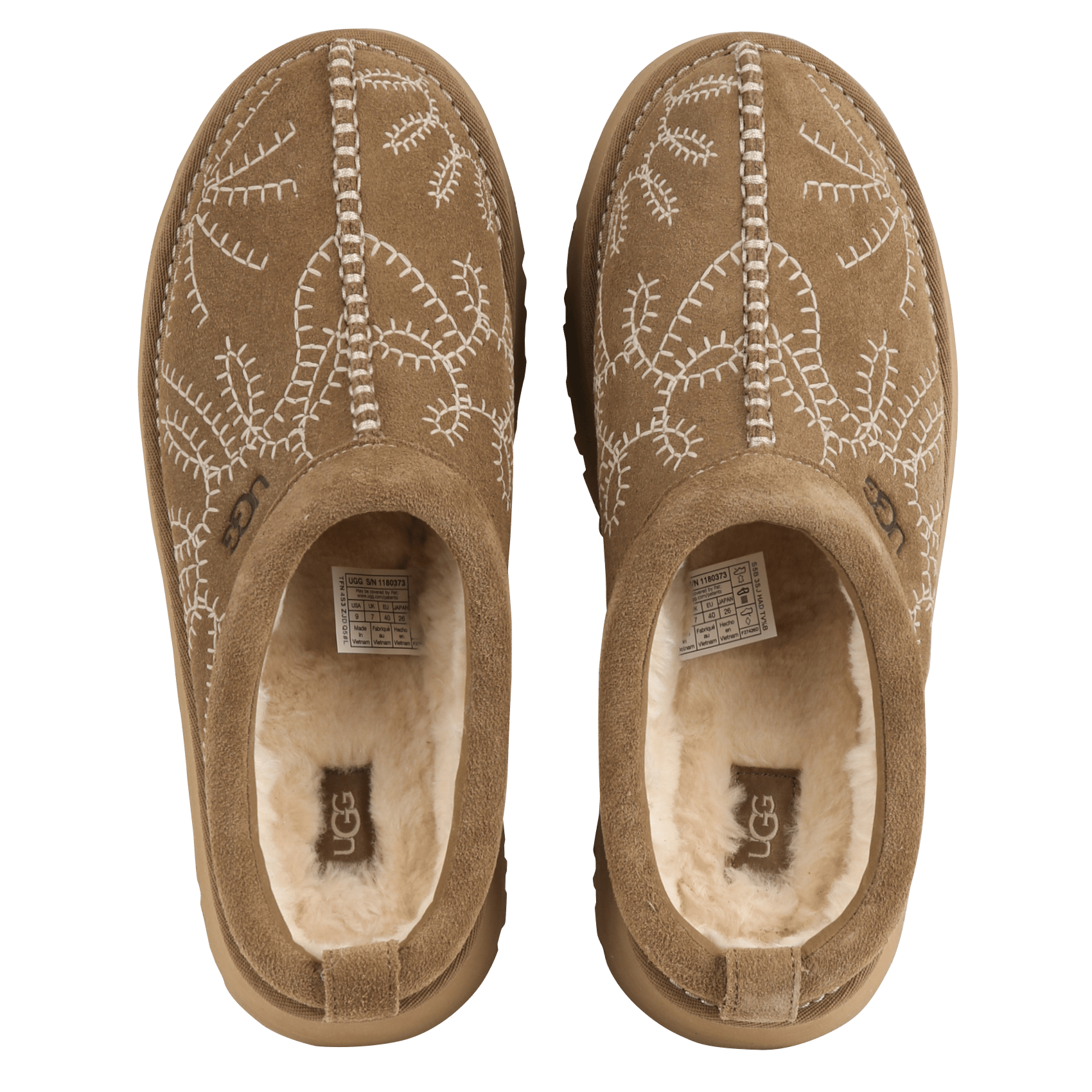 Embroidered leather clogs UGG Golden