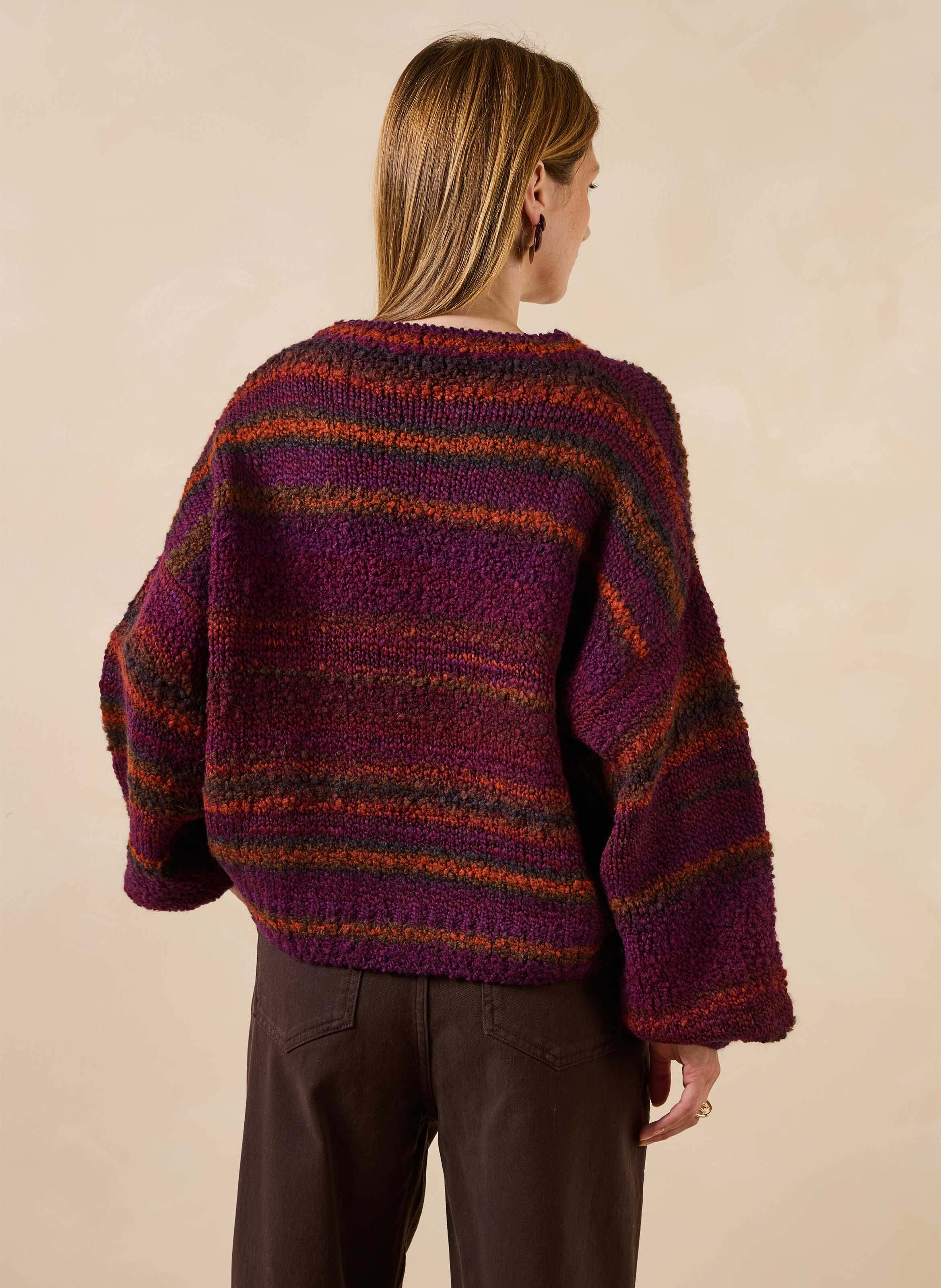 Striped wool blend sweater LA FEE MARABOUTEE Red