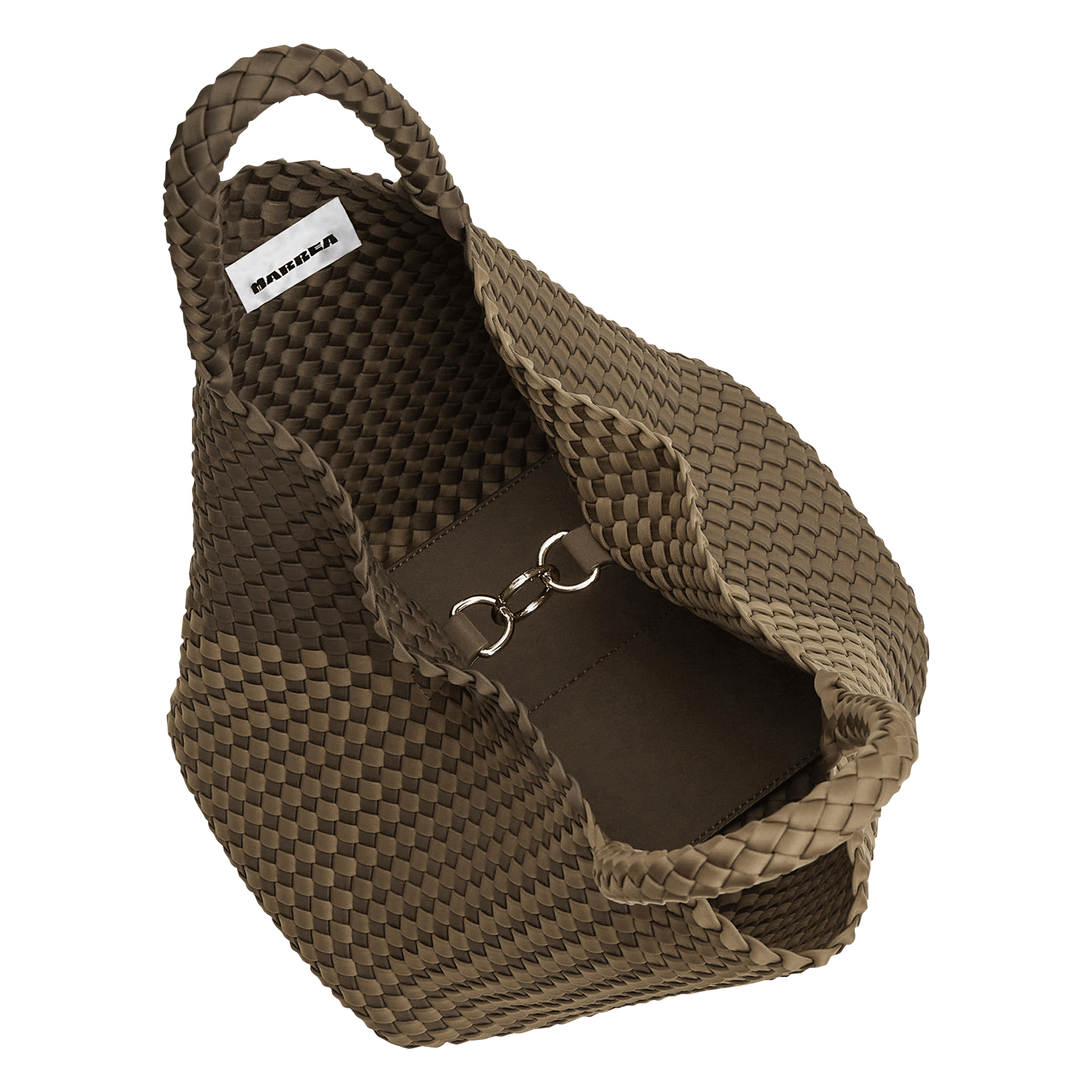 Einfarbige geflochtene Handtasche MARREA Braun