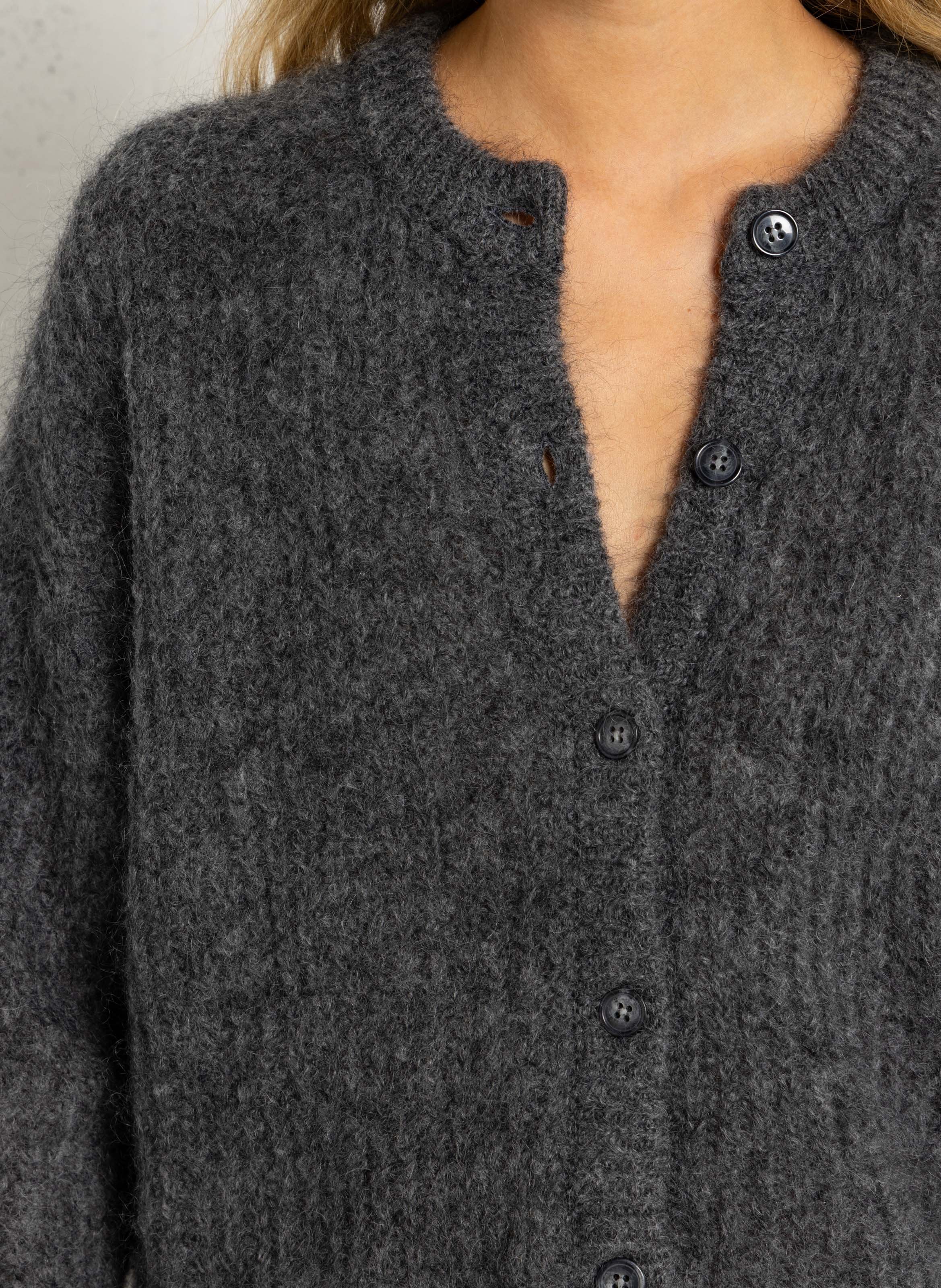 Loose-fit cardigan DES PETITS HAUTS Grey