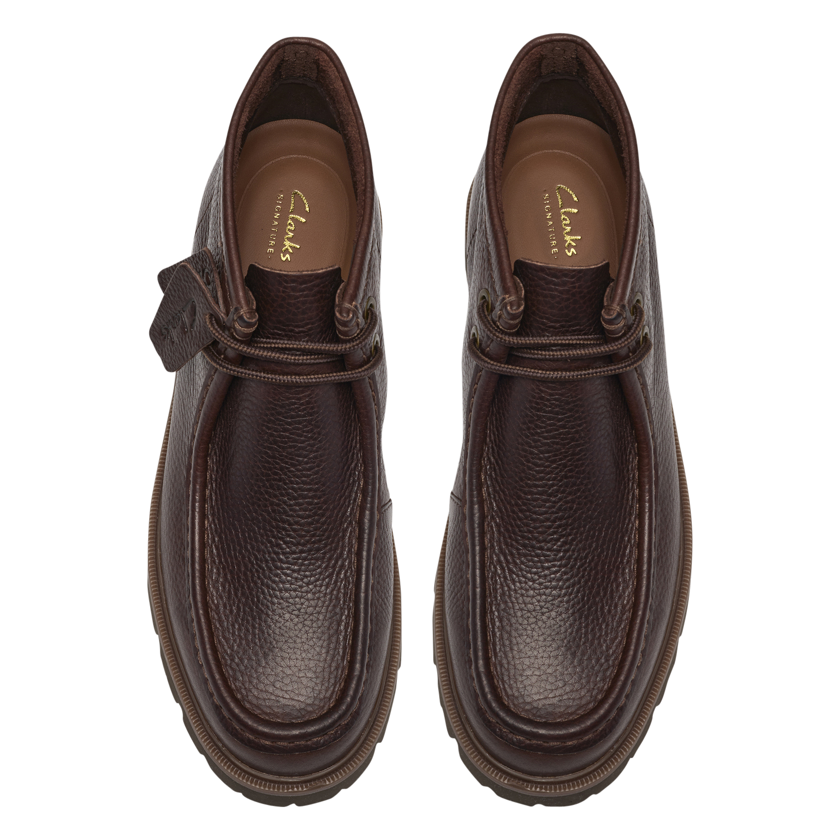 Bottines à lacets en cuir CLARKS Marron