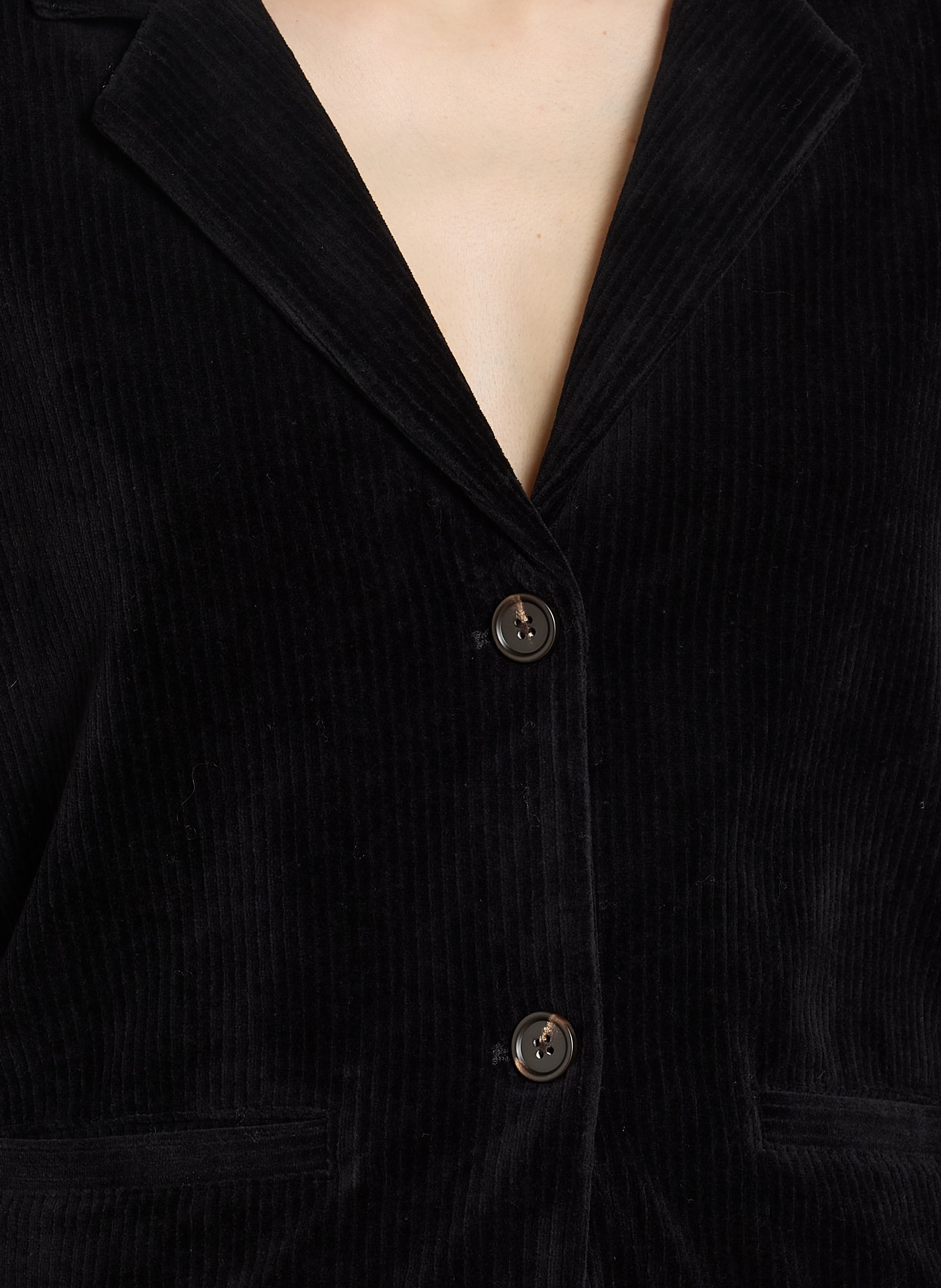 Veste col tailleur en coton mélangé NICE THINGS Noir