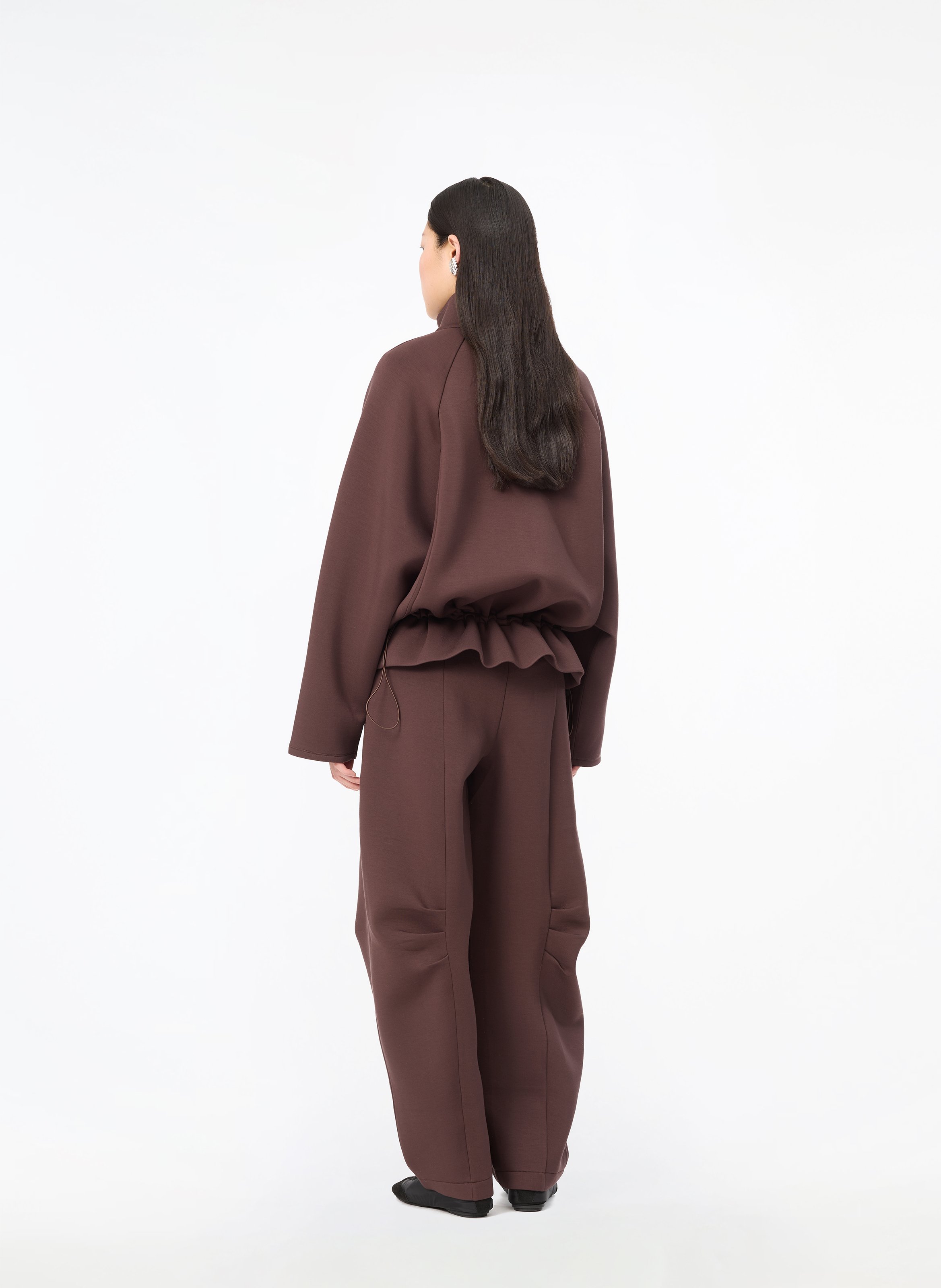 Solid-color adjustable relaxed-fit jacket ROTATE Brown