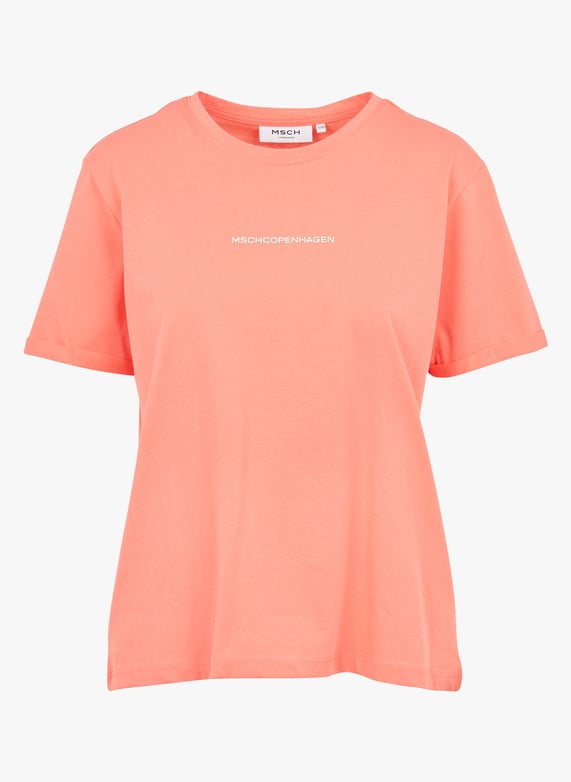 Round-Neck organic cotton t-Shirt P rose white Moss copenhagen